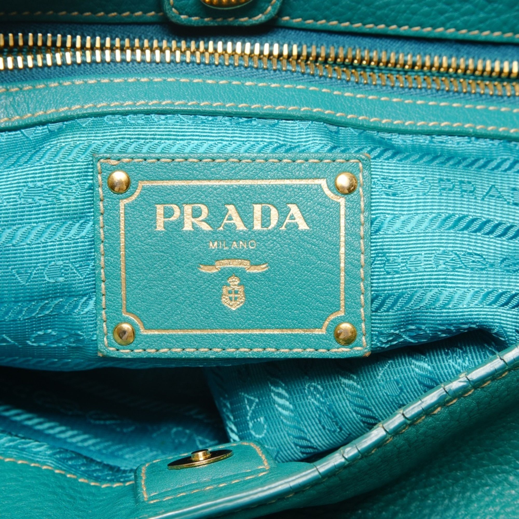Prada Prada One-Shoulder Tote Bag Shoulder Green Size ONE SIZE - 9 Thumbnail