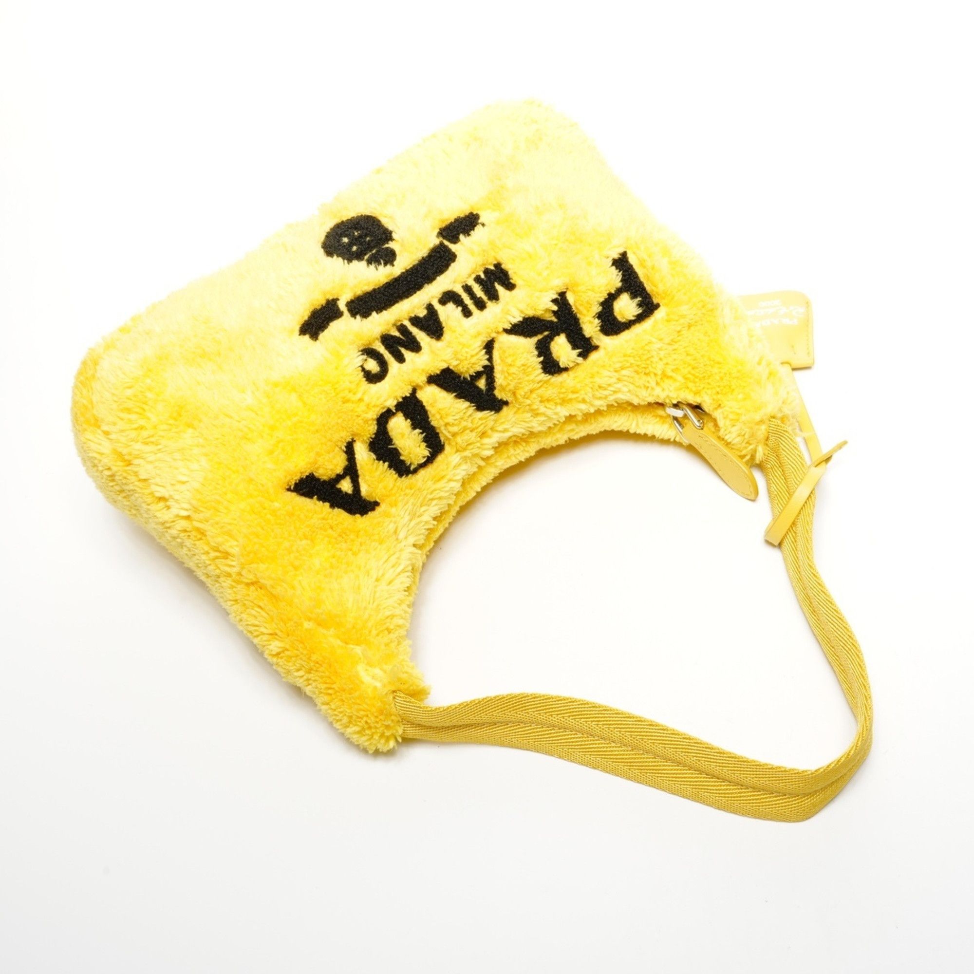 Prada Prada Terry Re-Edition 2000 Spugna Hobo Shoulder Bag in Yellow Size ONE SIZE - 8 Thumbnail