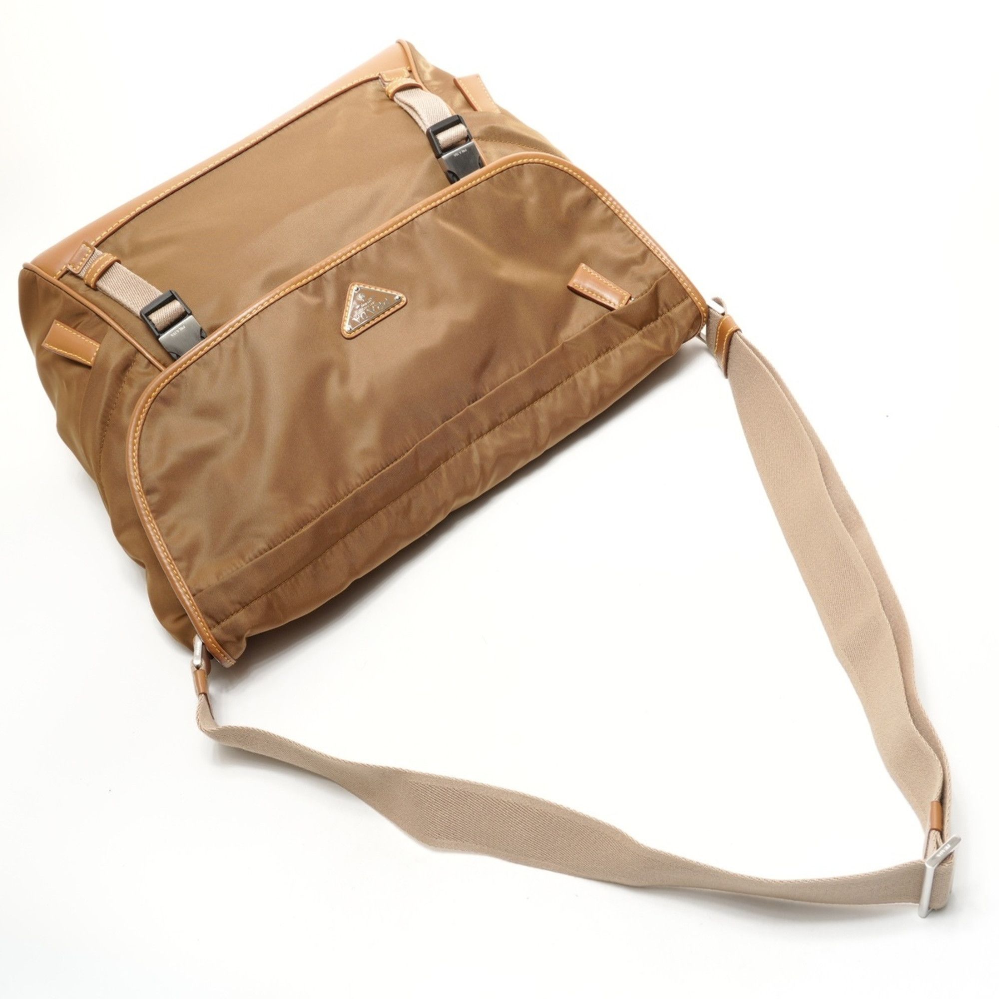 Prada Prada Re-Nylon Shoulder Bag, Beige, 2VD052 Size ONE SIZE - 8 Thumbnail
