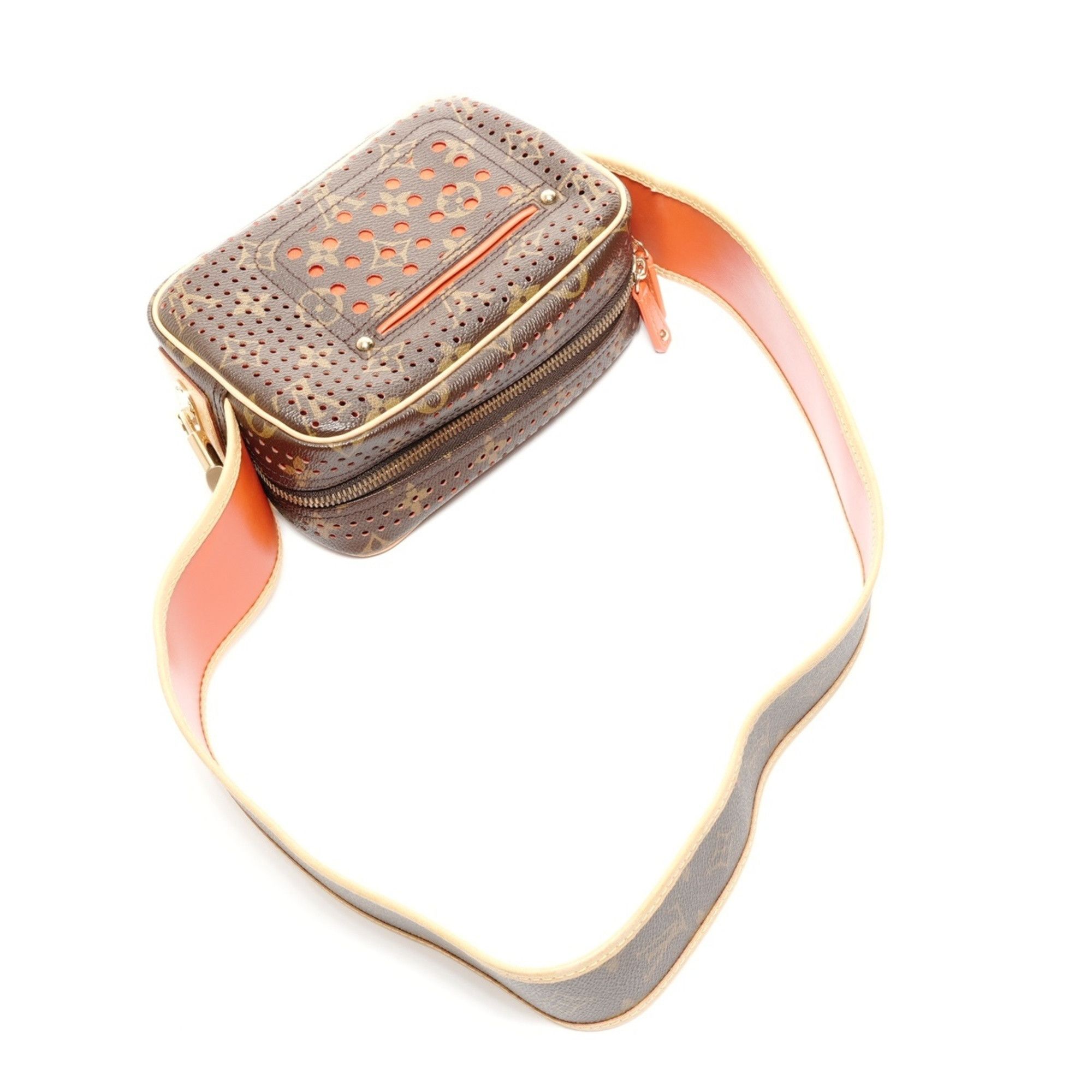 Louis Vuitton Louis Vuitton 2006 Monogram Perforated Mini Trocadero Shoulder Bag, Brown Size ONE SIZE - 9 Thumbnail