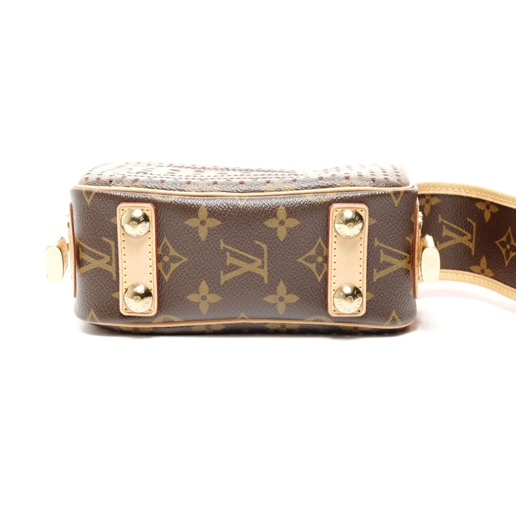 Louis Vuitton Louis Vuitton 2006 Monogram Perforated Mini Trocadero Shoulder Bag, Brown Size ONE SIZE - 8 Thumbnail