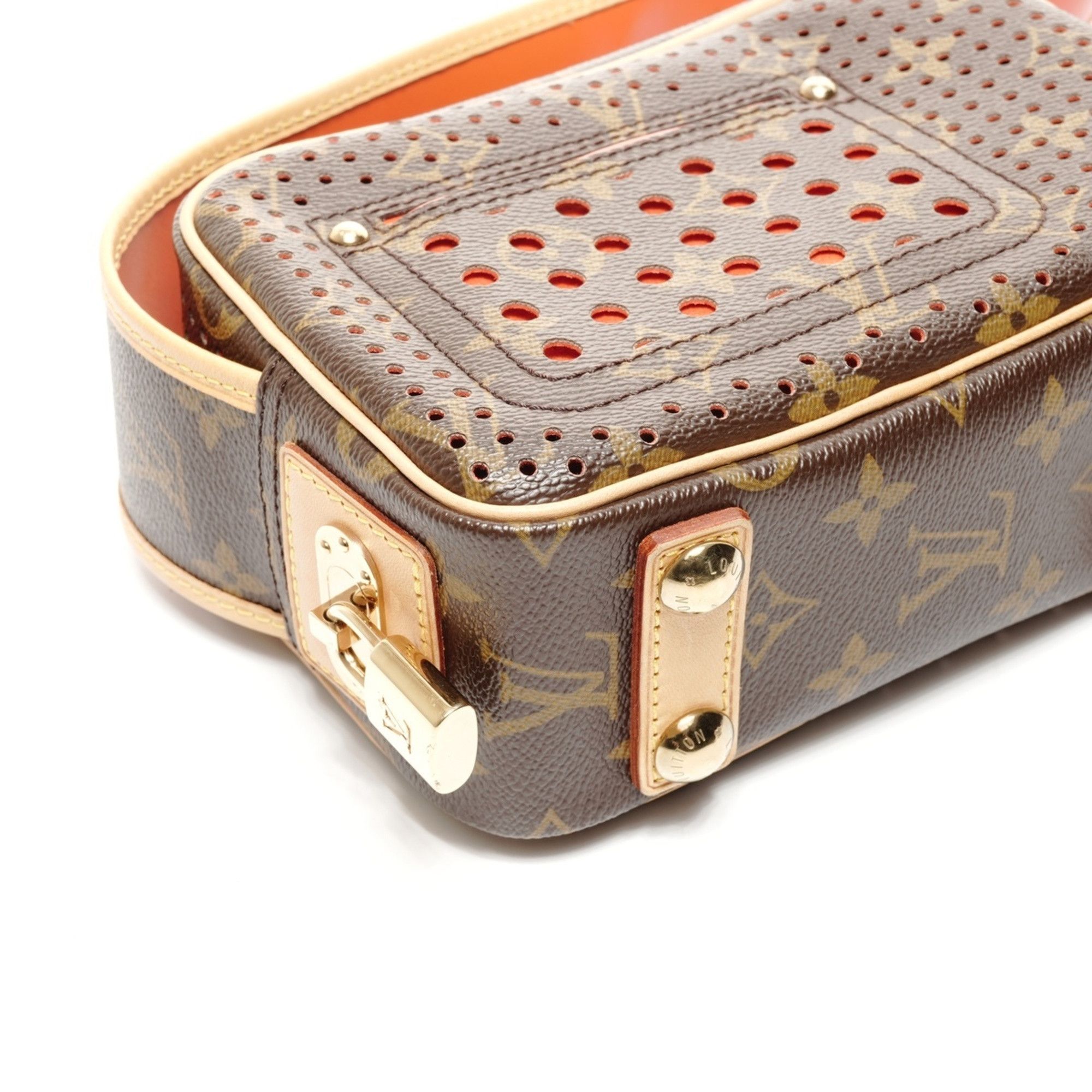 Louis Vuitton Louis Vuitton 2006 Monogram Perforated Mini Trocadero Shoulder Bag, Brown Size ONE SIZE - 6 Thumbnail