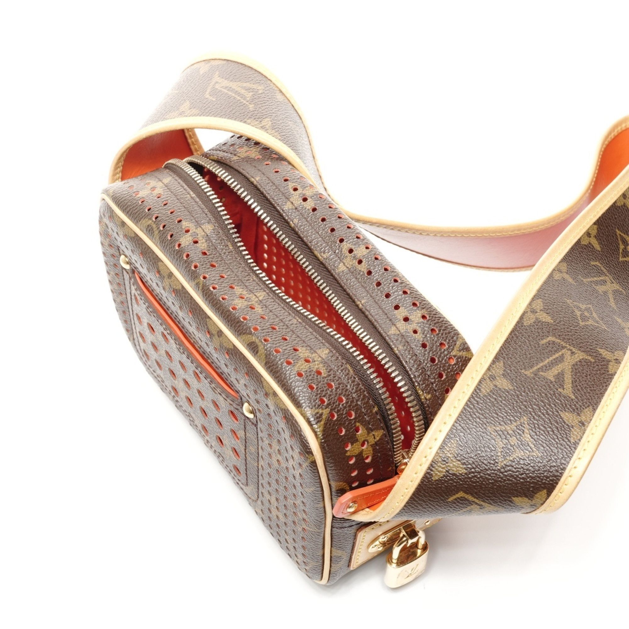 Louis Vuitton Louis Vuitton 2006 Monogram Perforated Mini Trocadero Shoulder Bag, Brown Size ONE SIZE - 11 Thumbnail