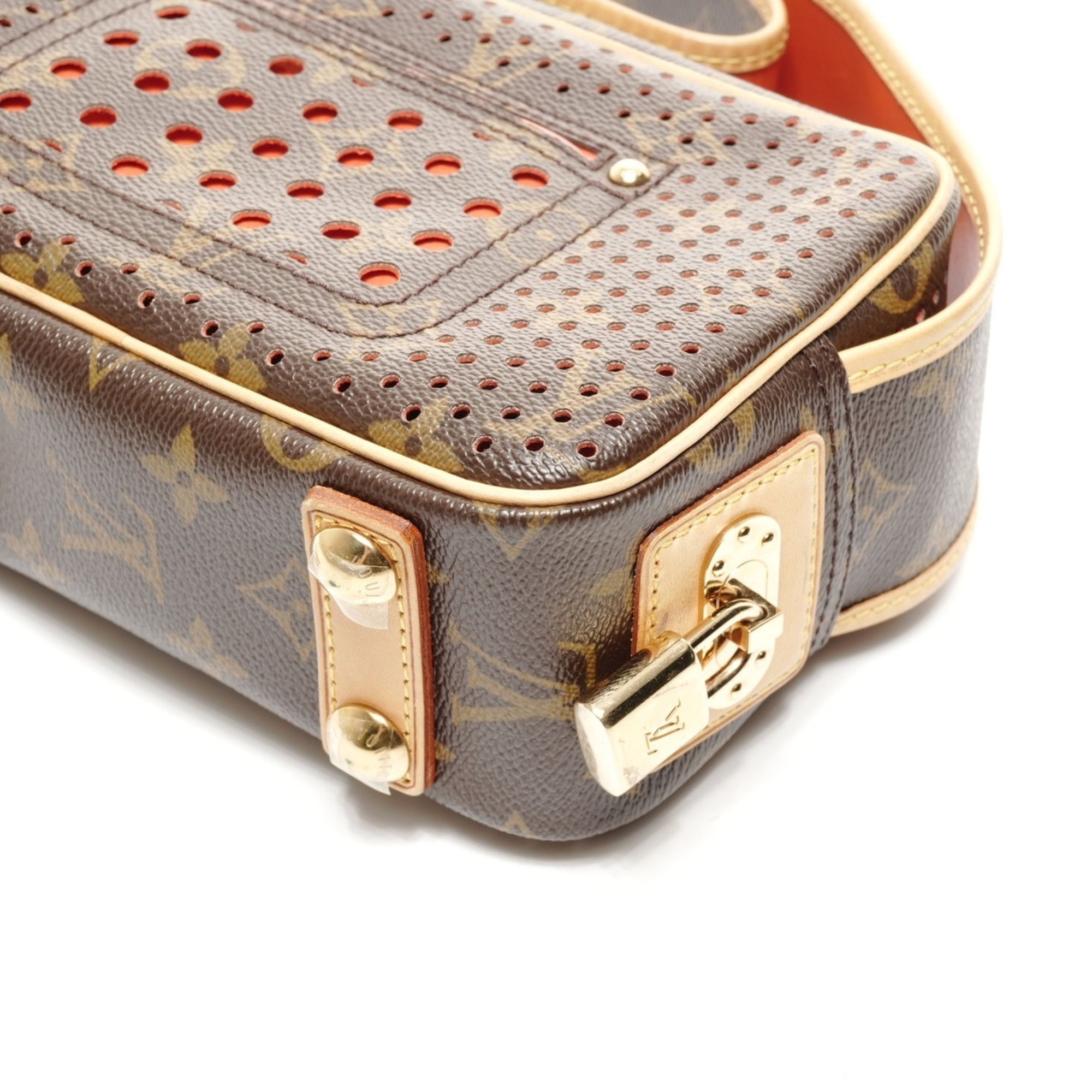 Louis Vuitton Louis Vuitton 2006 Monogram Perforated Mini Trocadero Shoulder Bag, Brown Size ONE SIZE - 7 Thumbnail