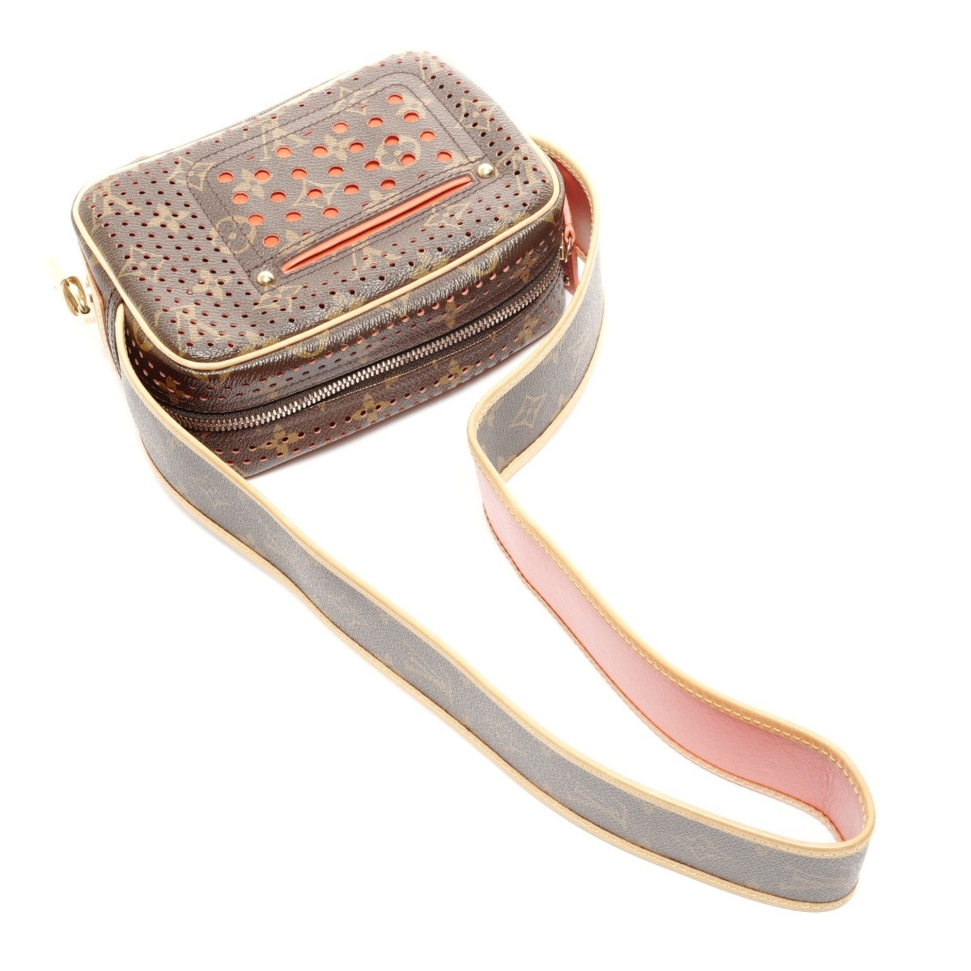 Louis Vuitton Louis Vuitton 2006 Monogram Perforated Mini Trocadero Shoulder Bag, Brown Size ONE SIZE - 9 Thumbnail