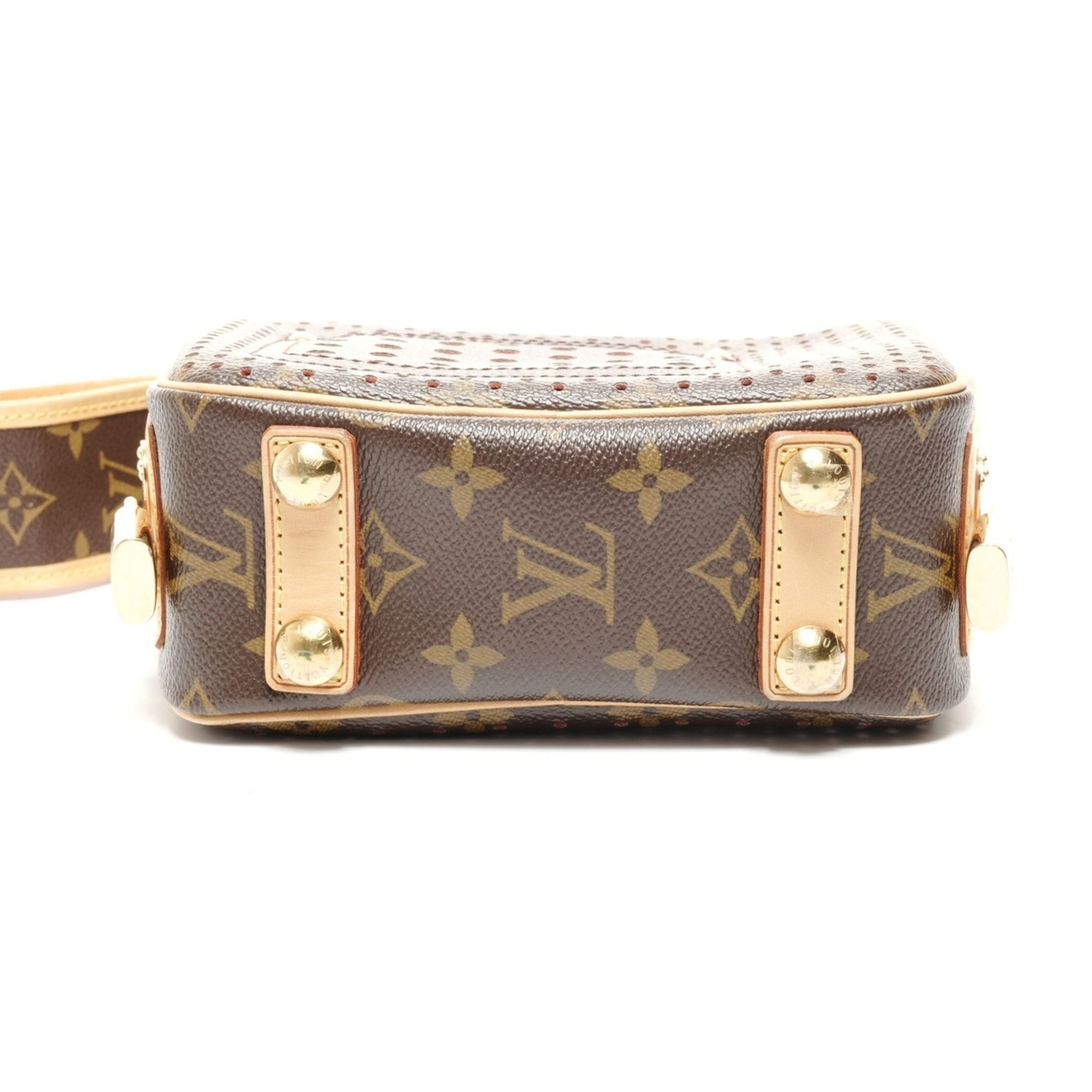 Louis Vuitton Louis Vuitton 2006 Monogram Perforated Mini Trocadero Shoulder Bag, Brown Size ONE SIZE - 8 Thumbnail