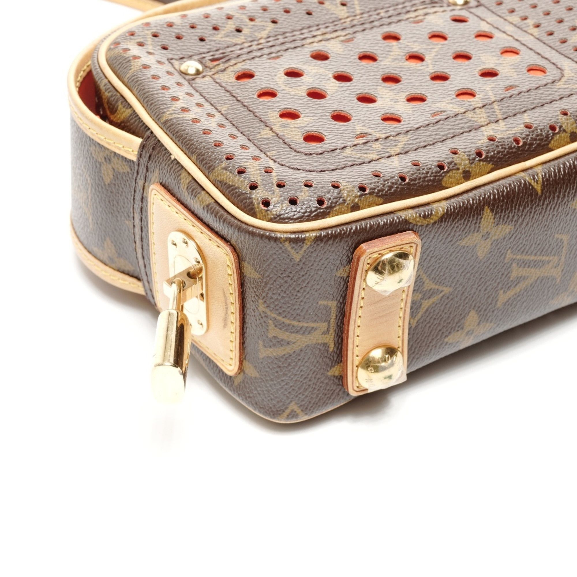 Louis Vuitton Louis Vuitton 2006 Monogram Perforated Mini Trocadero Shoulder Bag, Brown Size ONE SIZE - 6 Thumbnail