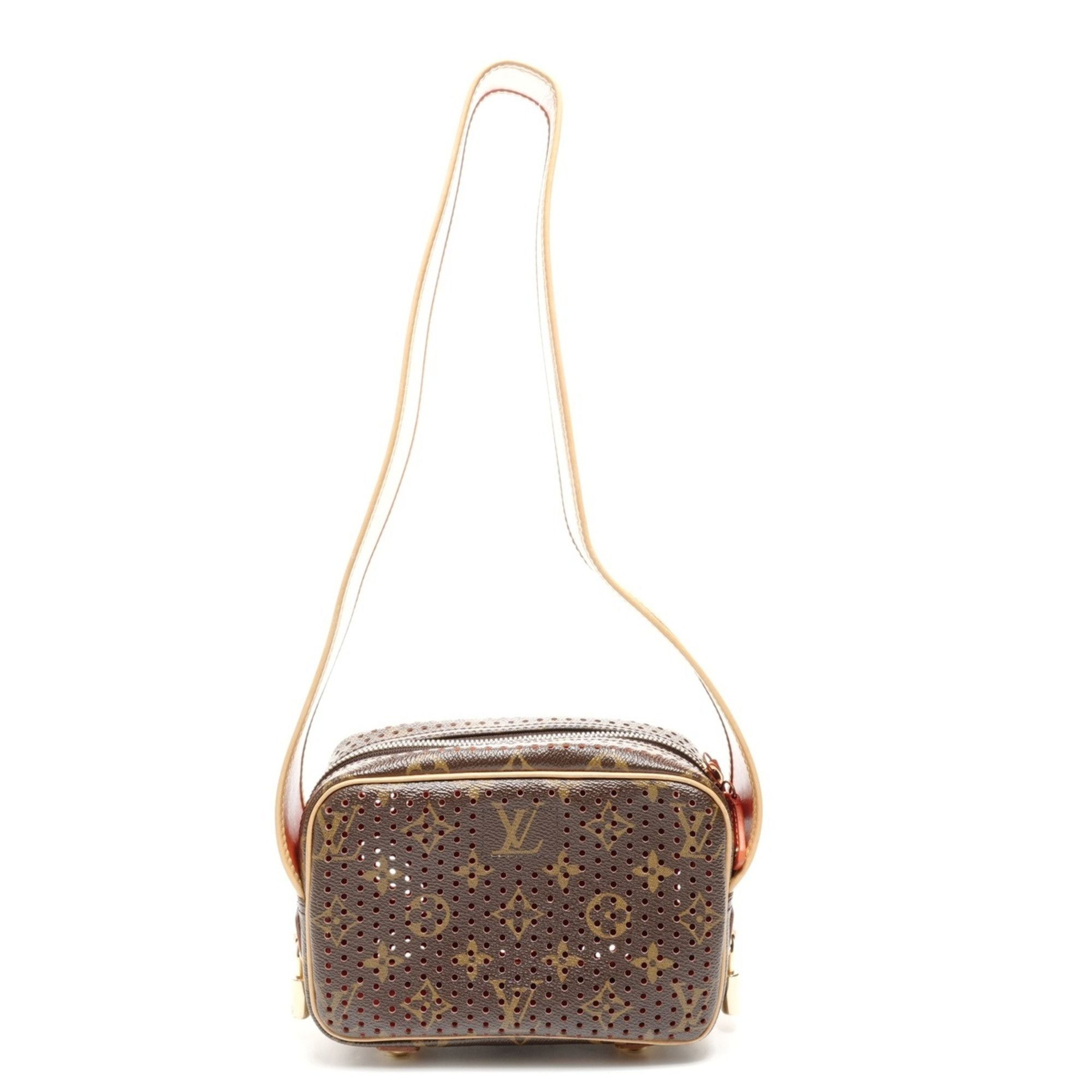 Louis Vuitton Louis Vuitton 2006 Monogram Perforated Mini Trocadero Shoulder Bag, Brown Size ONE SIZE - 3 Thumbnail