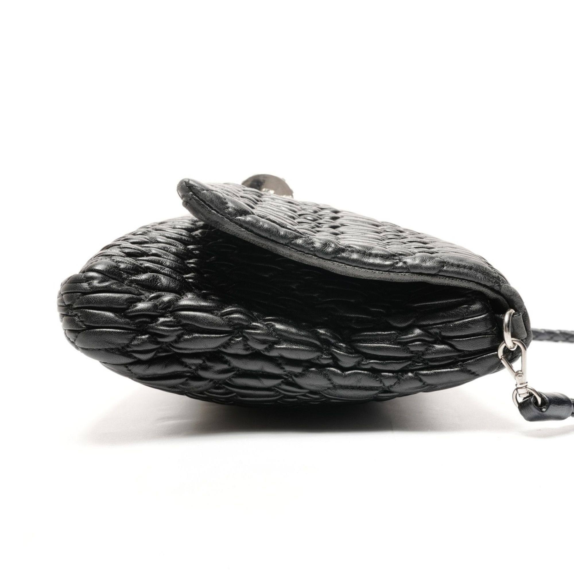 Miu Miu Miu Miu Miu Matelassé Nappa Crystal Shoulder Bag in Black Size ONE SIZE - 4 Thumbnail