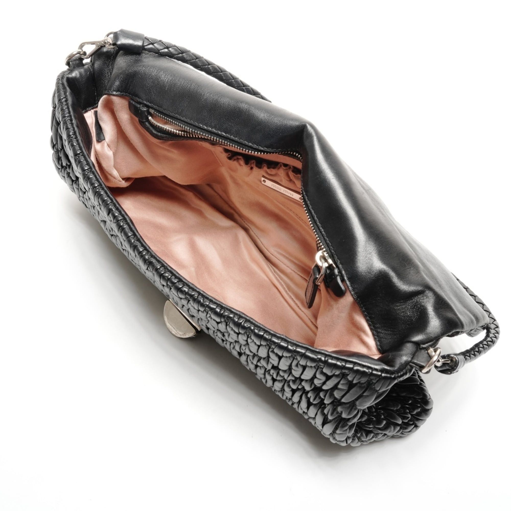 Miu Miu Miu Miu Miu Matelassé Nappa Crystal Shoulder Bag in Black Size ONE SIZE - 11 Thumbnail