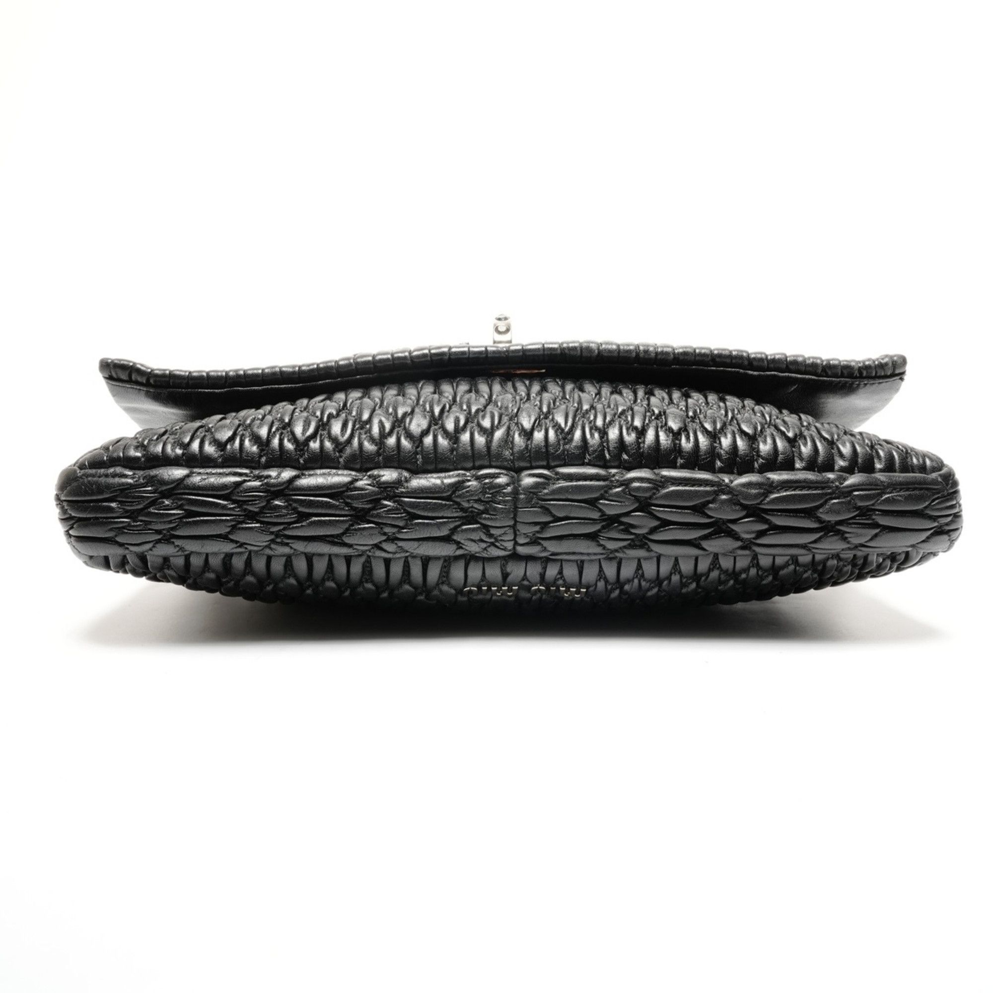 Miu Miu Miu Miu Miu Matelassé Nappa Crystal Shoulder Bag in Black Size ONE SIZE - 7 Thumbnail