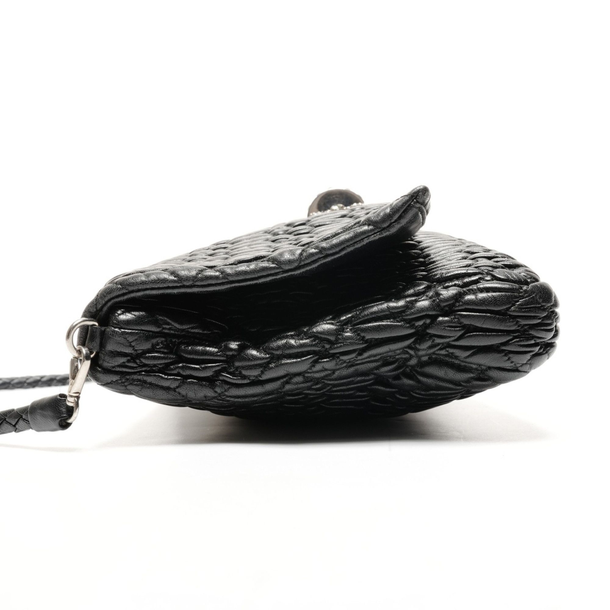 Miu Miu Miu Miu Miu Matelassé Nappa Crystal Shoulder Bag in Black Size ONE SIZE - 3 Thumbnail