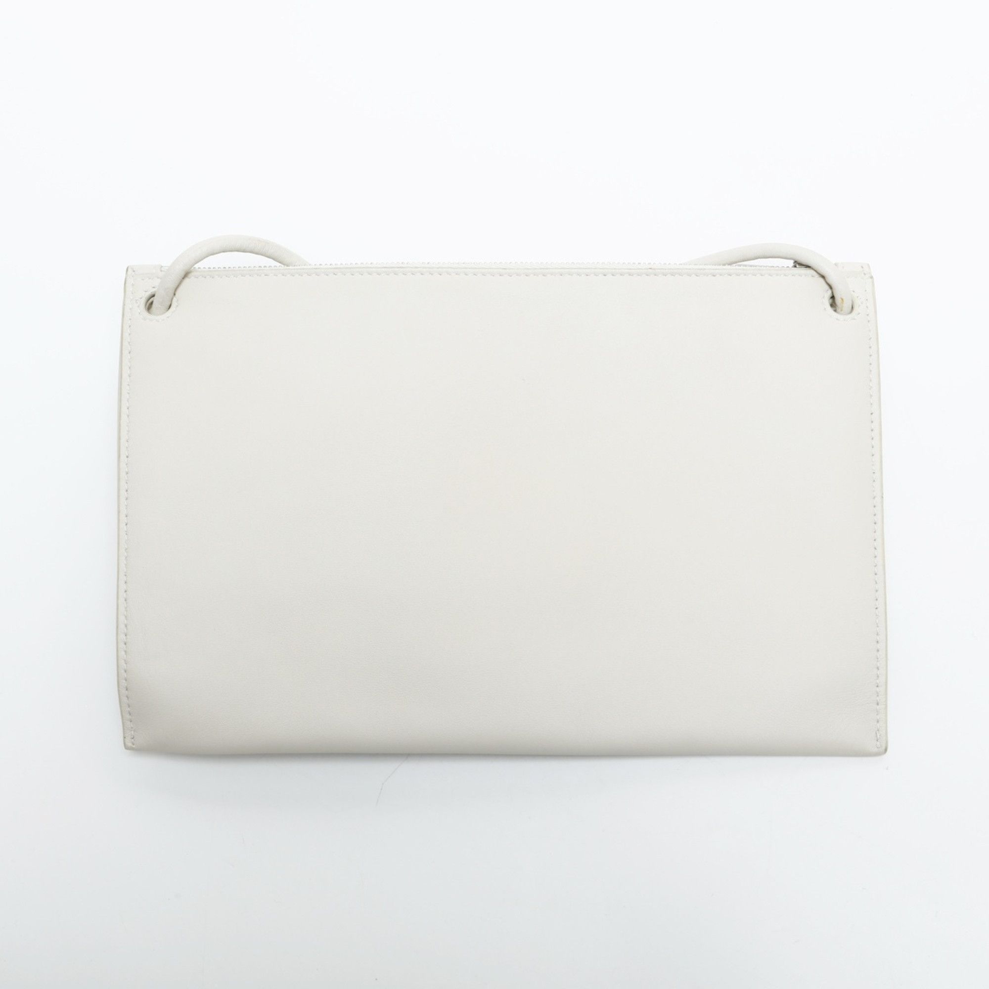 Bottega Veneta Bottega Veneta Leather Intrecciato Shoulder Bag in White Size ONE SIZE - 3 Thumbnail