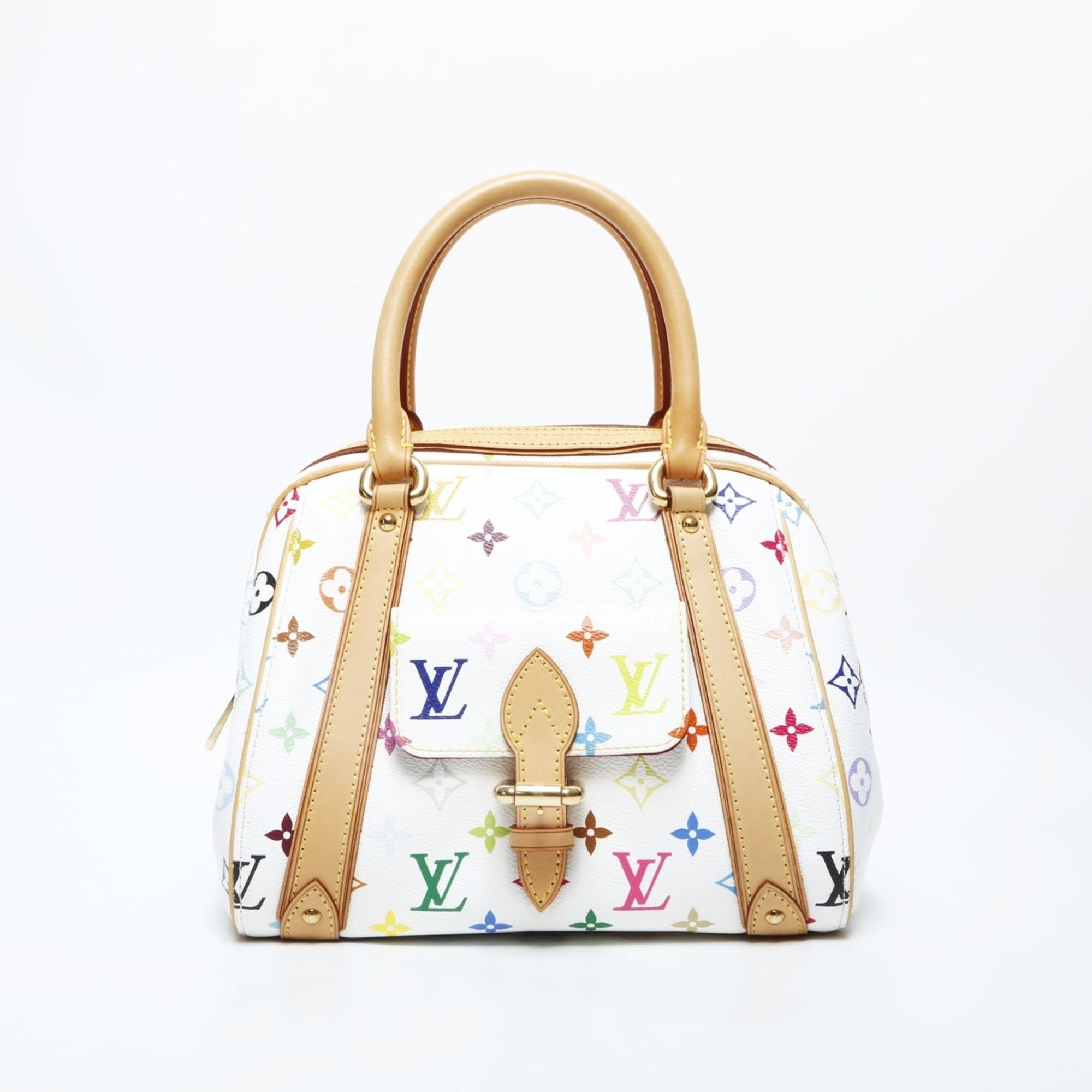 Louis Vuitton Louis Vuitton 2007 Monogram Multicolore Priscilla Handbag in White Size ONE SIZE - 2 Thumbnail