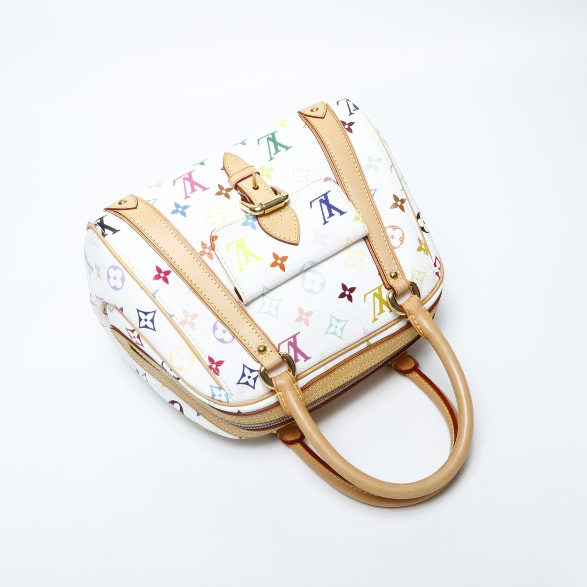 Louis Vuitton Louis Vuitton 2007 Monogram Multicolore Priscilla Handbag in White Size ONE SIZE - 12 Thumbnail