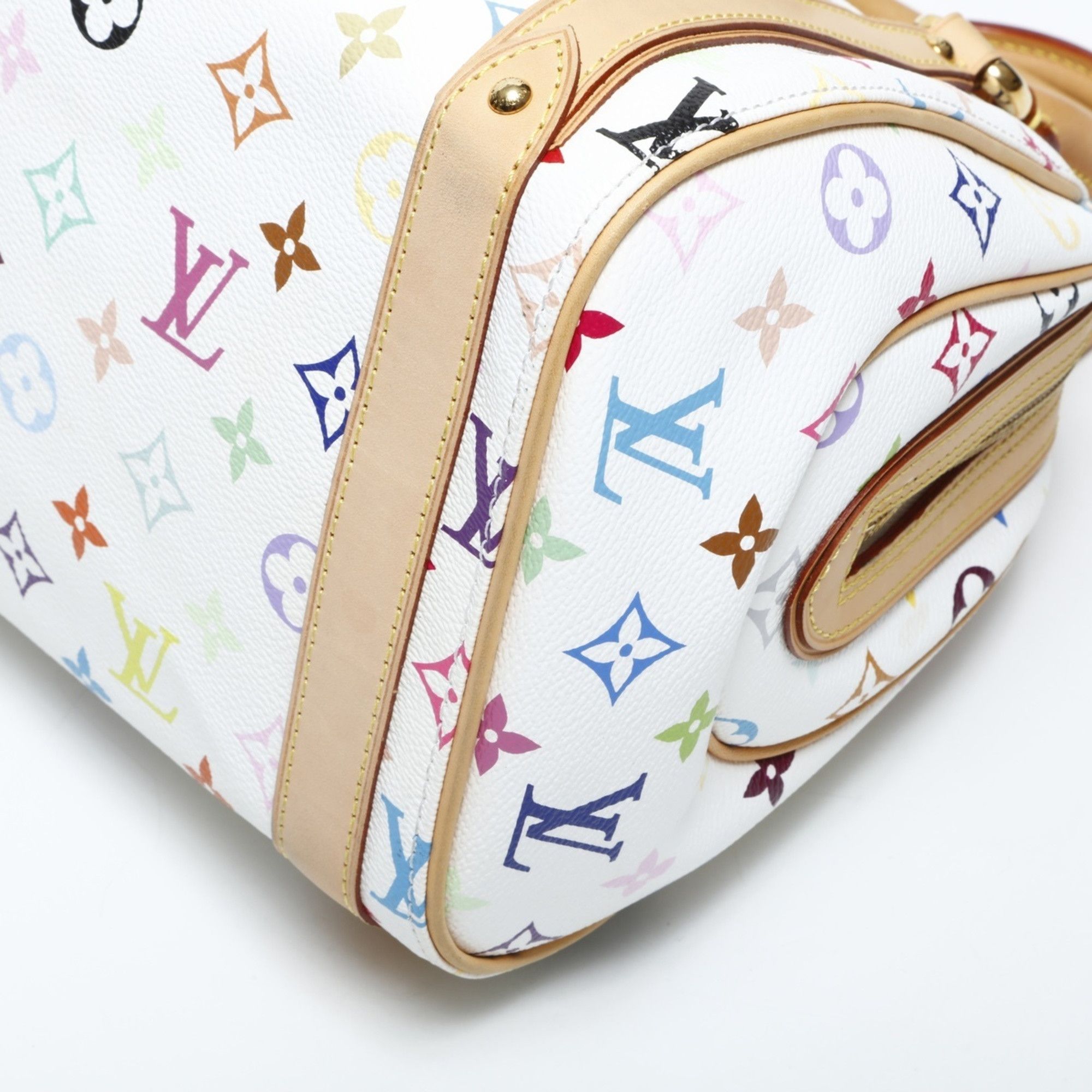Louis Vuitton Louis Vuitton 2007 Monogram Multicolore Priscilla Handbag in White Size ONE SIZE - 10 Thumbnail