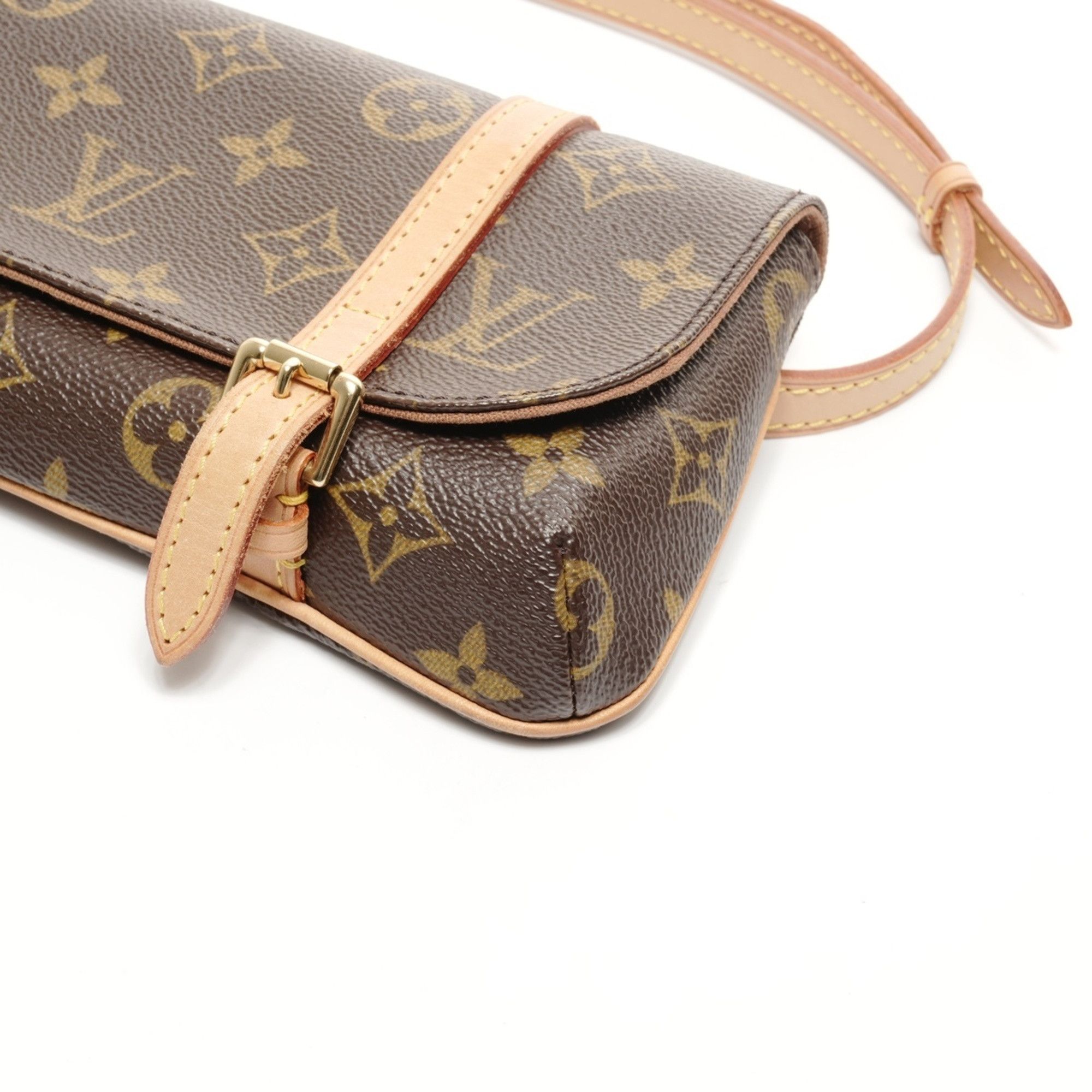 Louis Vuitton Louis Vuitton 2005 Monogram Pochette Marel Shoulder Bag, Brown Size ONE SIZE - 7 Thumbnail