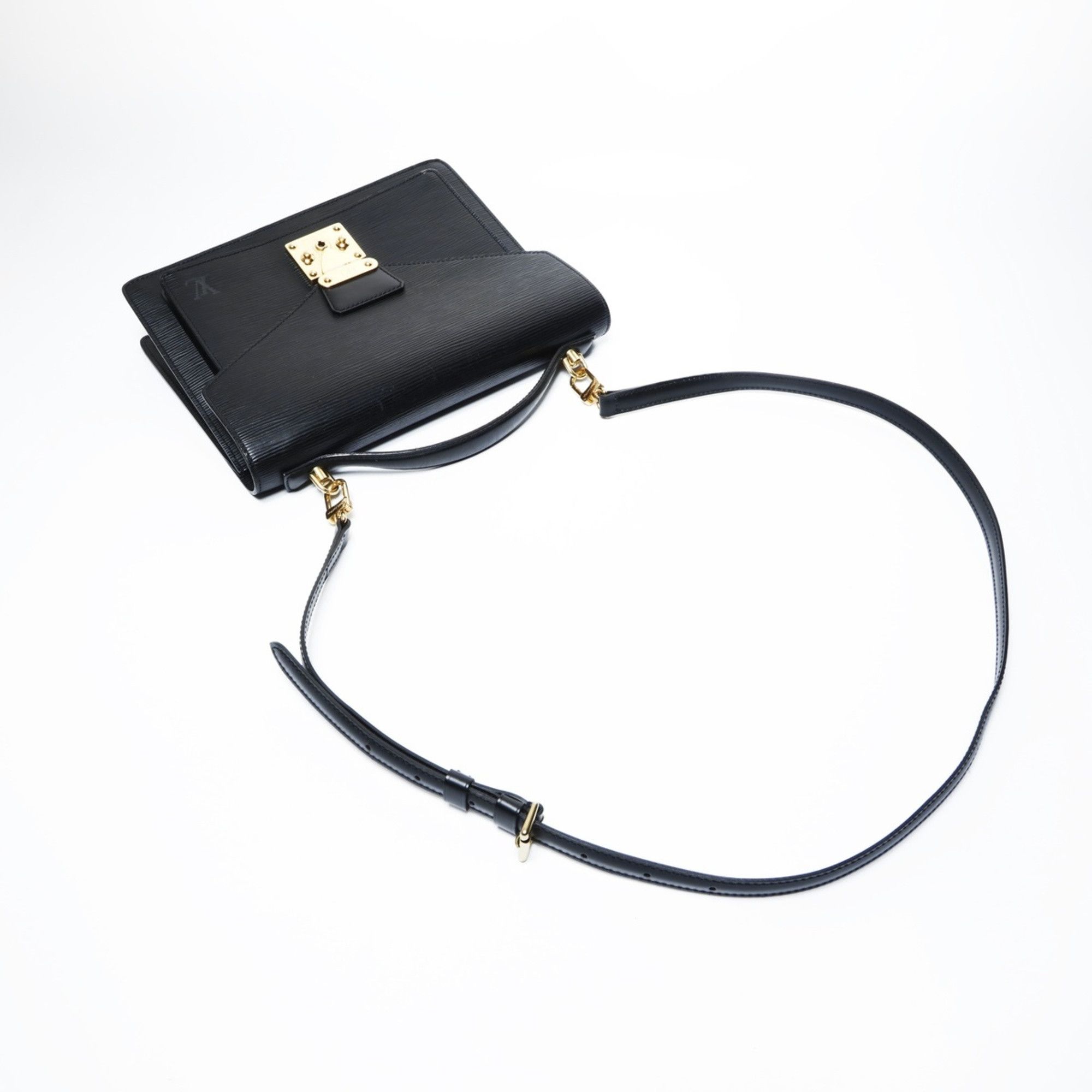 Louis Vuitton Louis Vuitton 2004 Epi Monceau Handbag in Black Size ONE SIZE - 9 Thumbnail