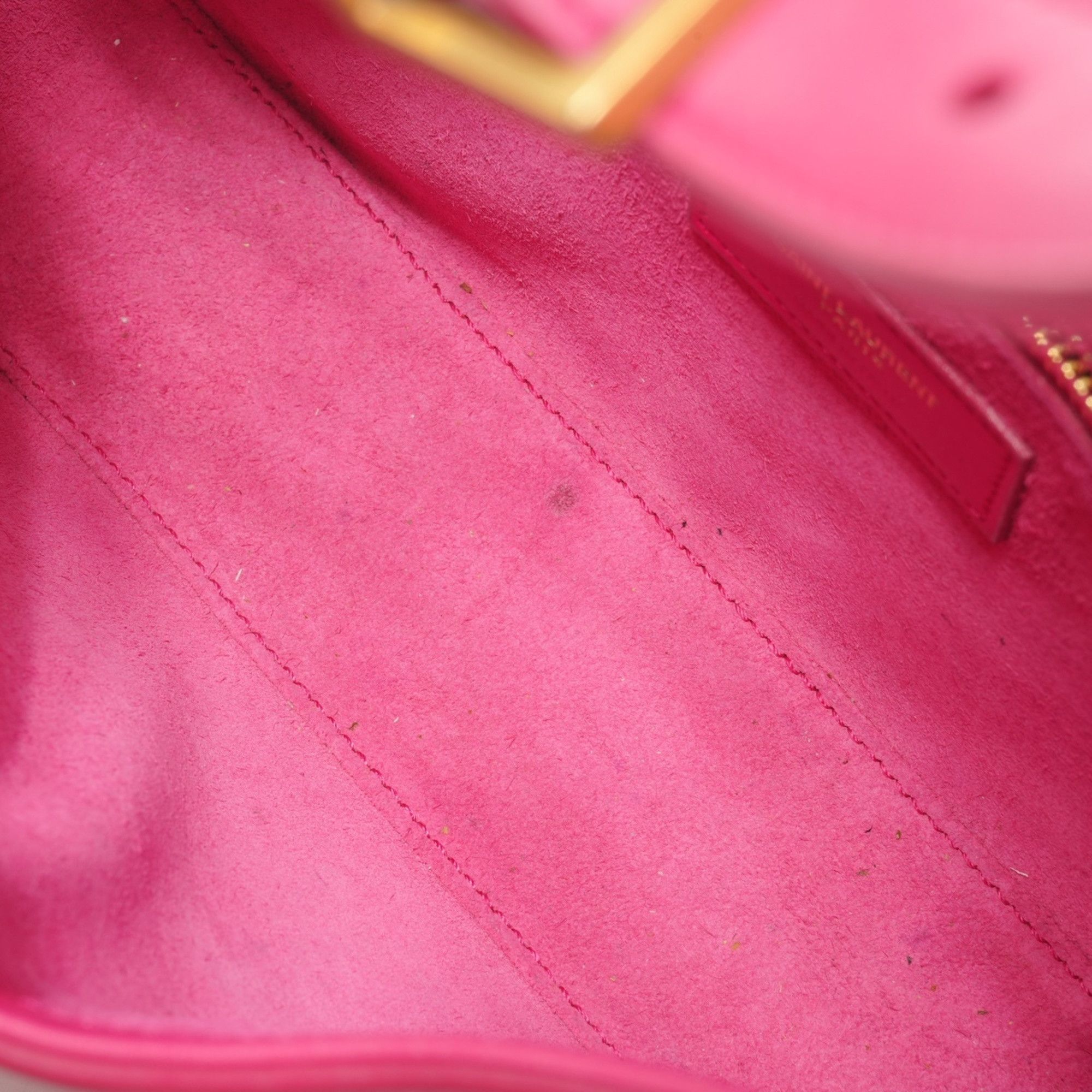 Yves Saint Laurent Yves Saint Laurent Le 5 A 7 Leather Hobo Shoulder Bag in Pink Size ONE SIZE - 14 Thumbnail