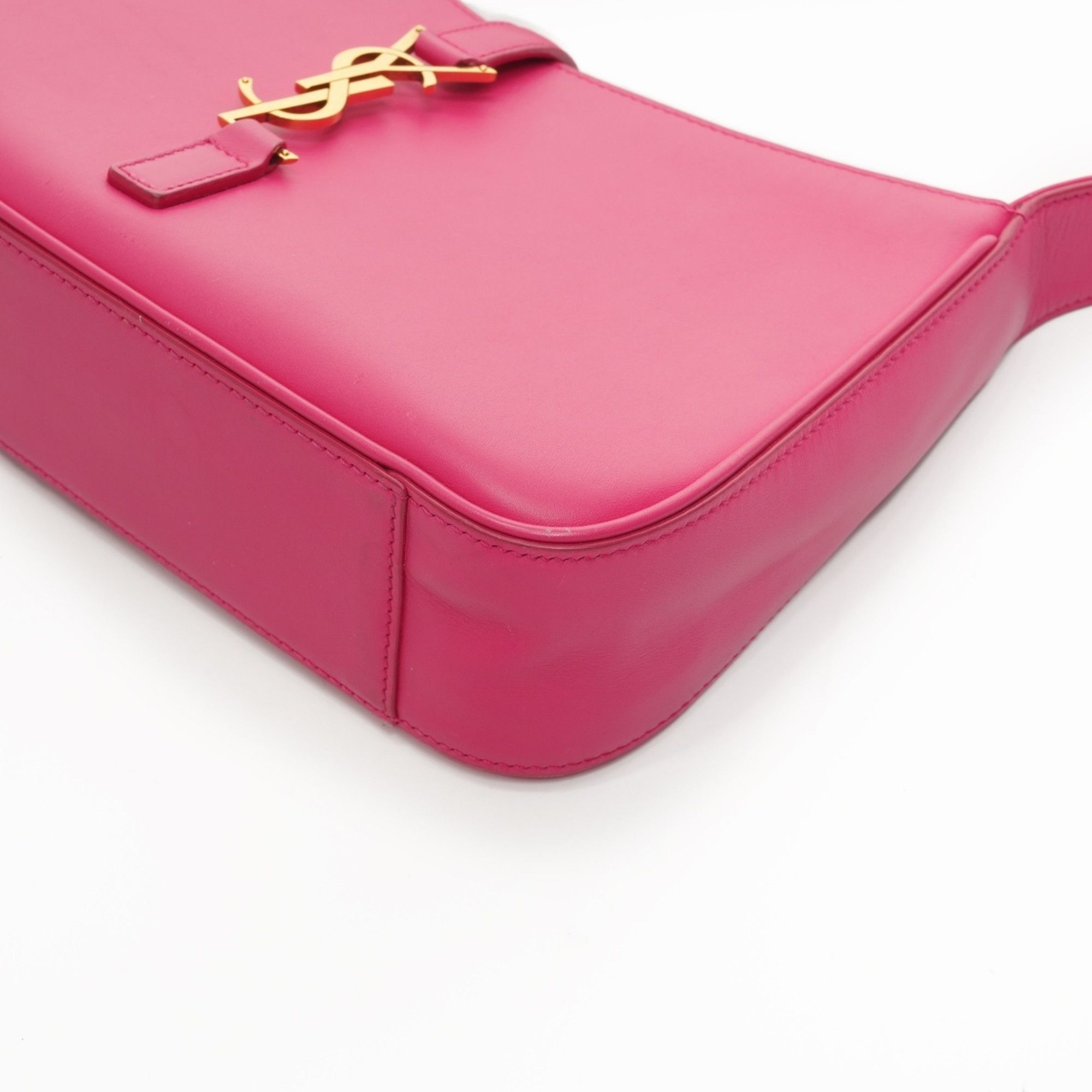 Yves Saint Laurent Yves Saint Laurent Le 5 A 7 Leather Hobo Shoulder Bag in Pink Size ONE SIZE - 6 Thumbnail