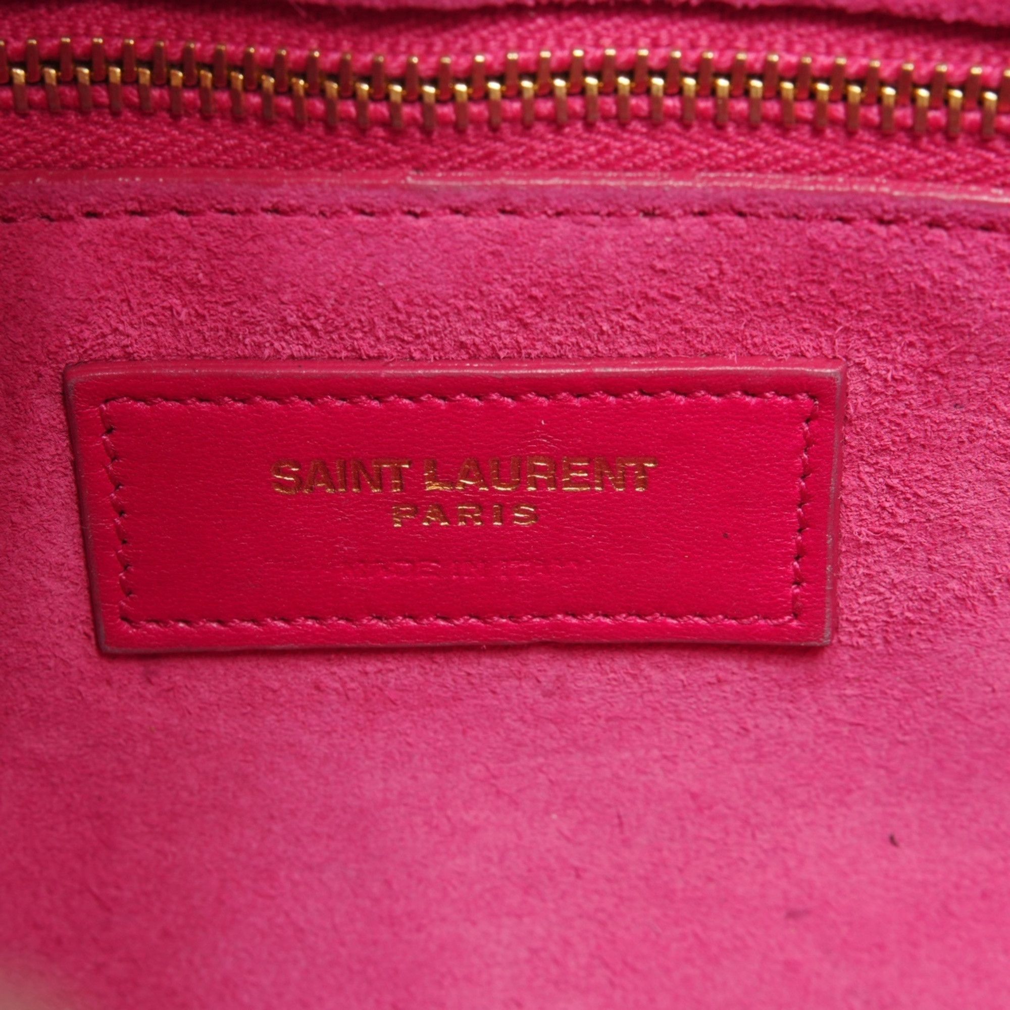 Yves Saint Laurent Yves Saint Laurent Le 5 A 7 Leather Hobo Shoulder Bag in Pink Size ONE SIZE - 10 Thumbnail