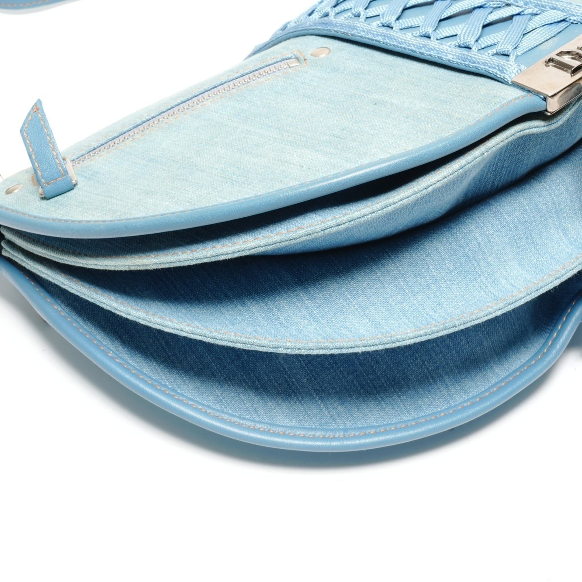 Dior Christian Dior Denim Admit It Corset Shoulder Bag in Blue Size ONE SIZE - 6 Thumbnail