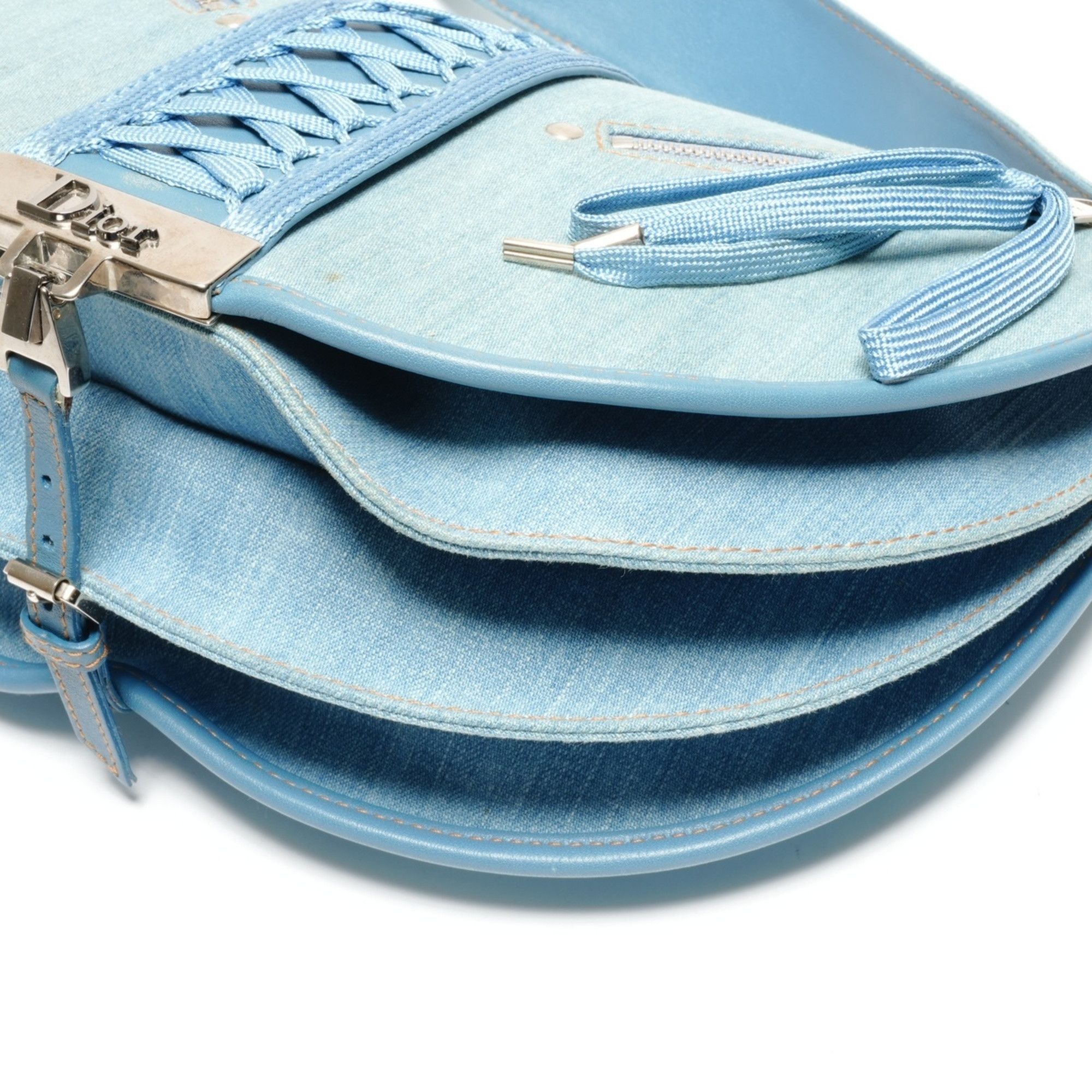 Dior Christian Dior Denim Admit It Corset Shoulder Bag in Blue Size ONE SIZE - 7 Thumbnail