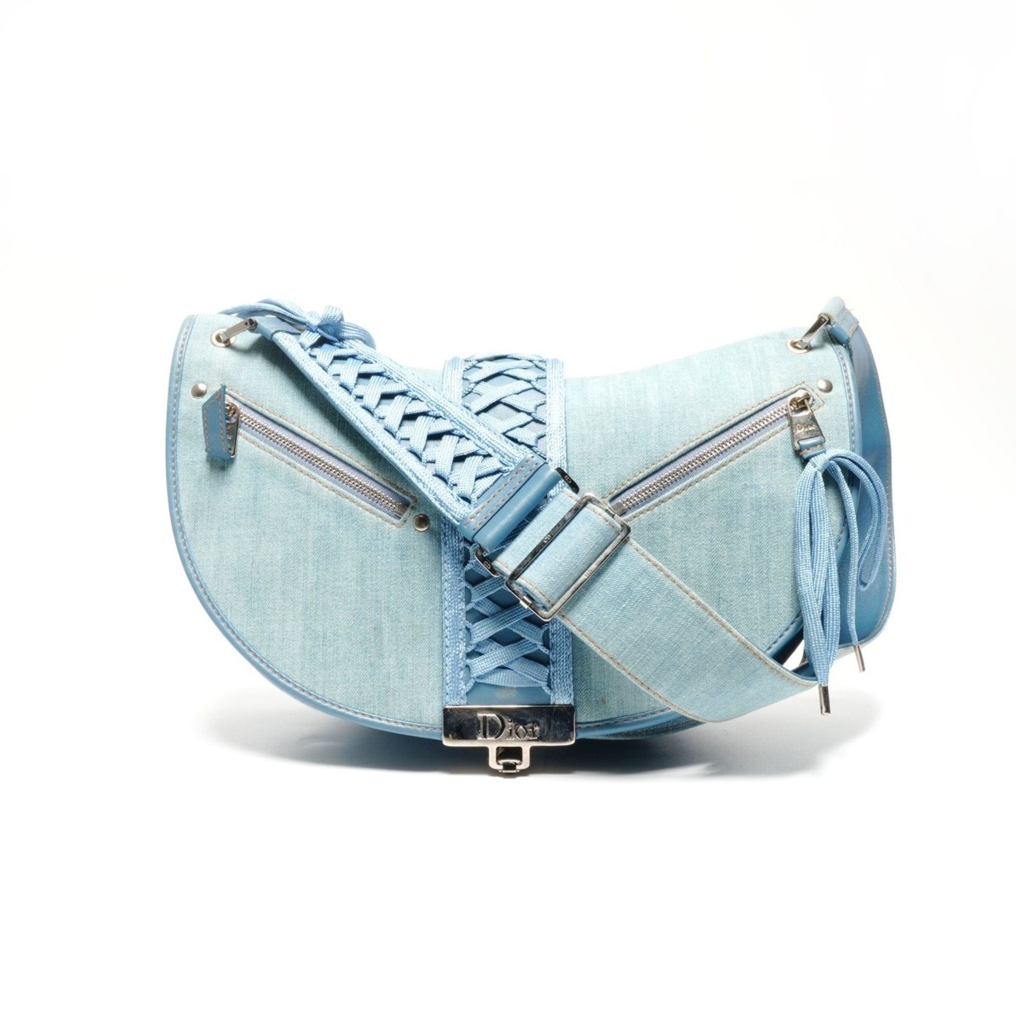 Dior Christian Dior Denim Admit It Corset Shoulder Bag in Blue Size ONE SIZE - 2 Thumbnail