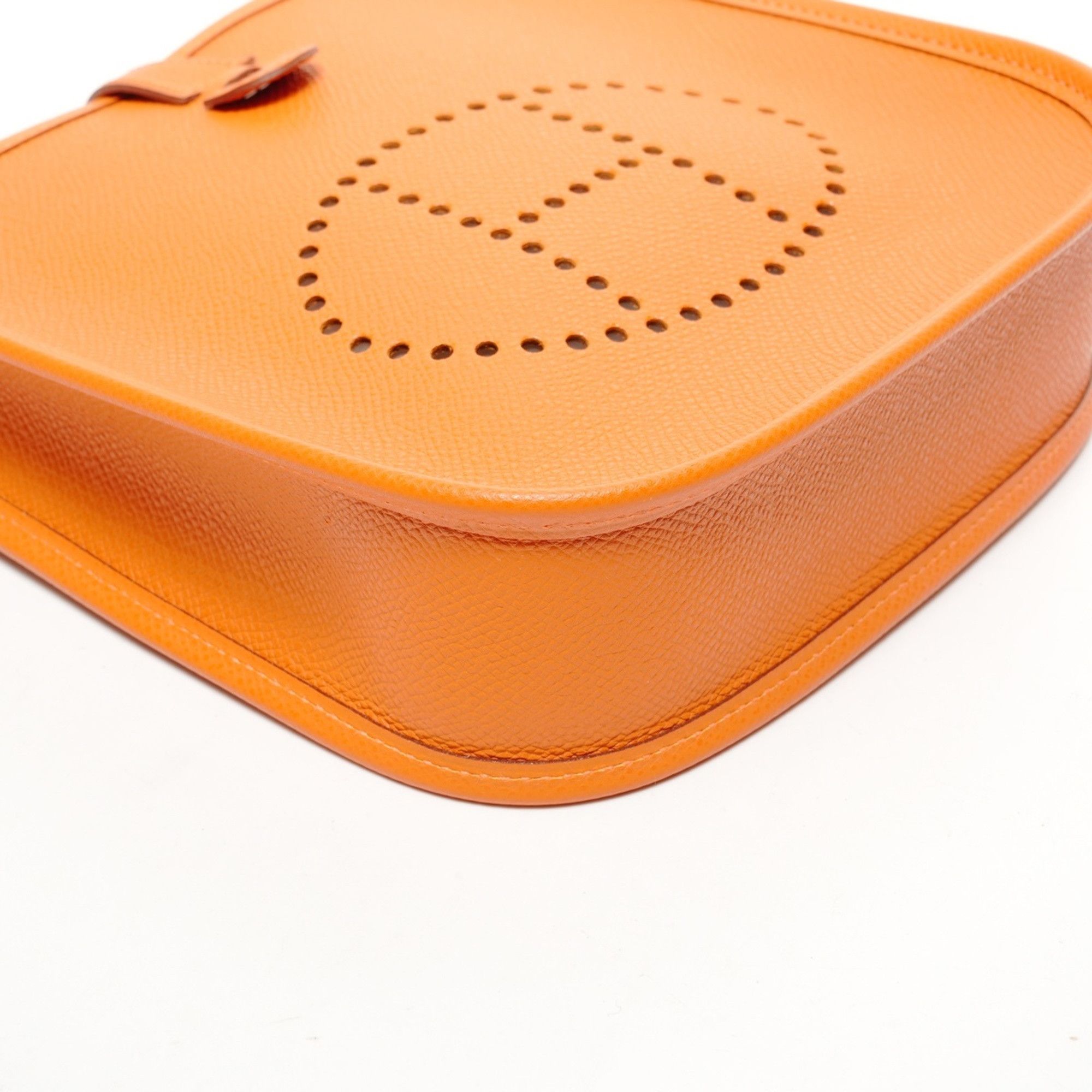 Hermes Hermes Hermès 2005 Mini Evelyn TPM Short Strap Shoulder Bag in Orange, Stamped with I Size ONE SIZE - 5 Thumbnail