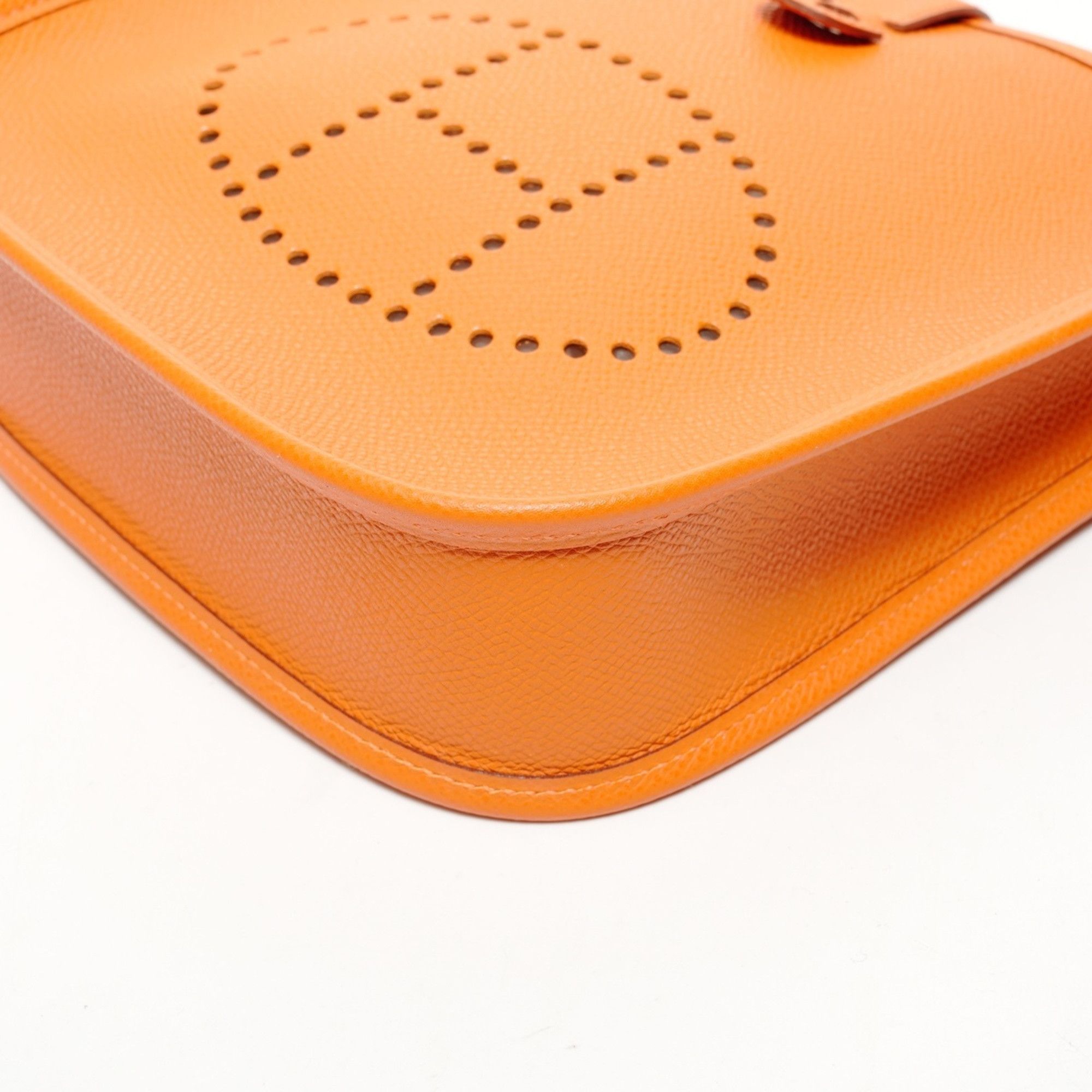 Hermes Hermes Hermès 2005 Mini Evelyn TPM Short Strap Shoulder Bag in Orange, Stamped with I Size ONE SIZE - 6 Thumbnail