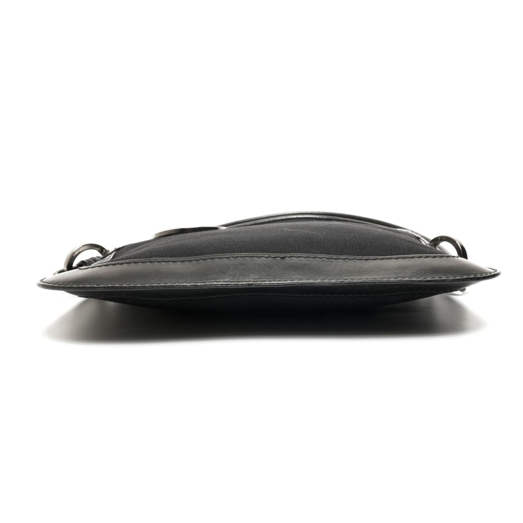 Valentino Valentino Canvas and Leather Shoulder Bag in Black Size ONE SIZE - 7 Thumbnail