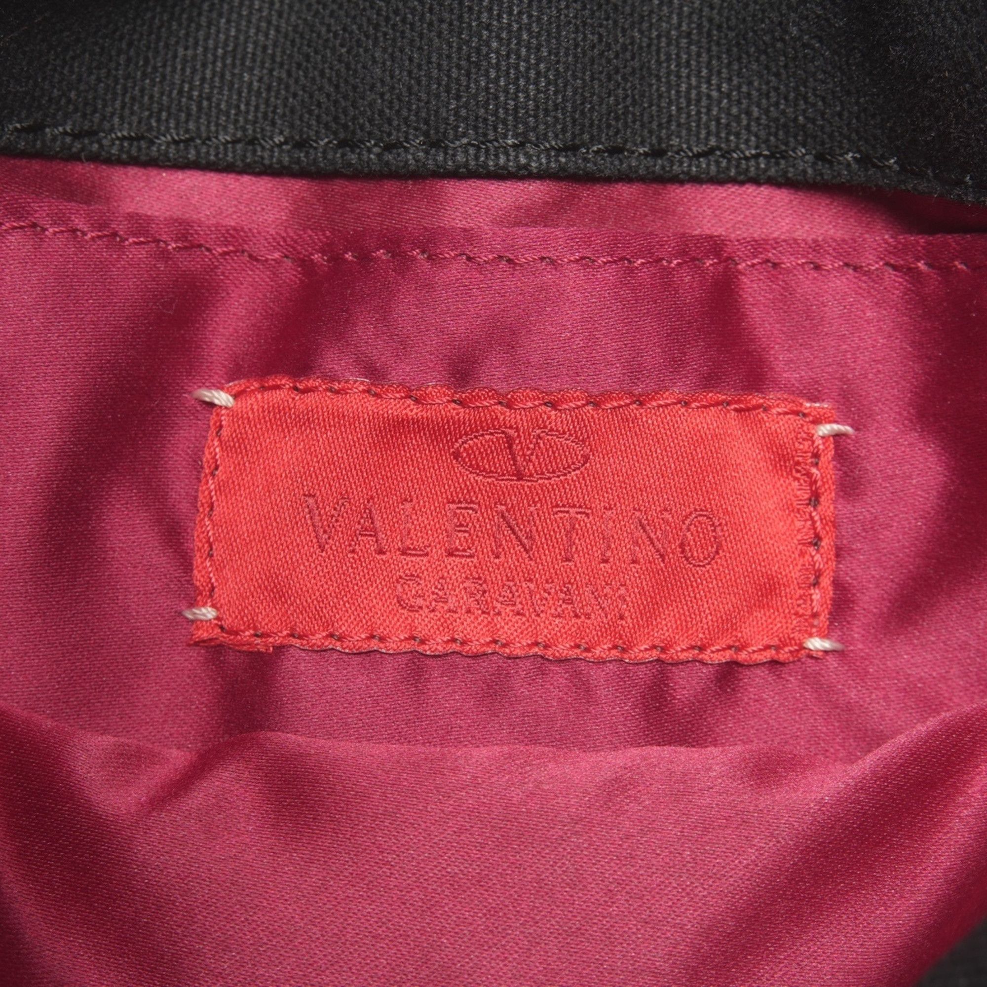 Valentino Valentino Canvas and Leather Shoulder Bag in Black Size ONE SIZE - 9 Thumbnail