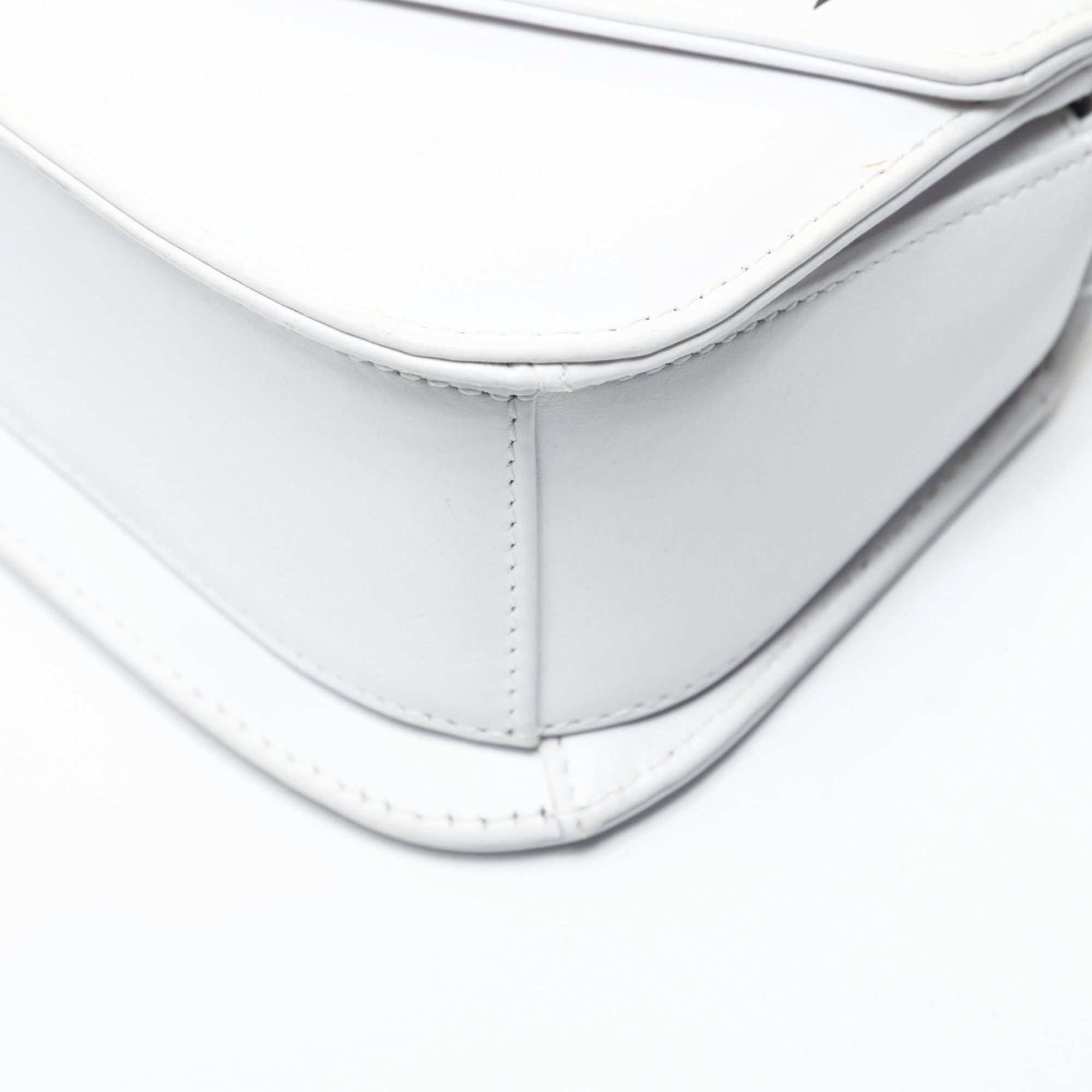 Valentino Valentino Small VLTN Leather Shoulder Bag in White Size ONE SIZE - 6 Thumbnail