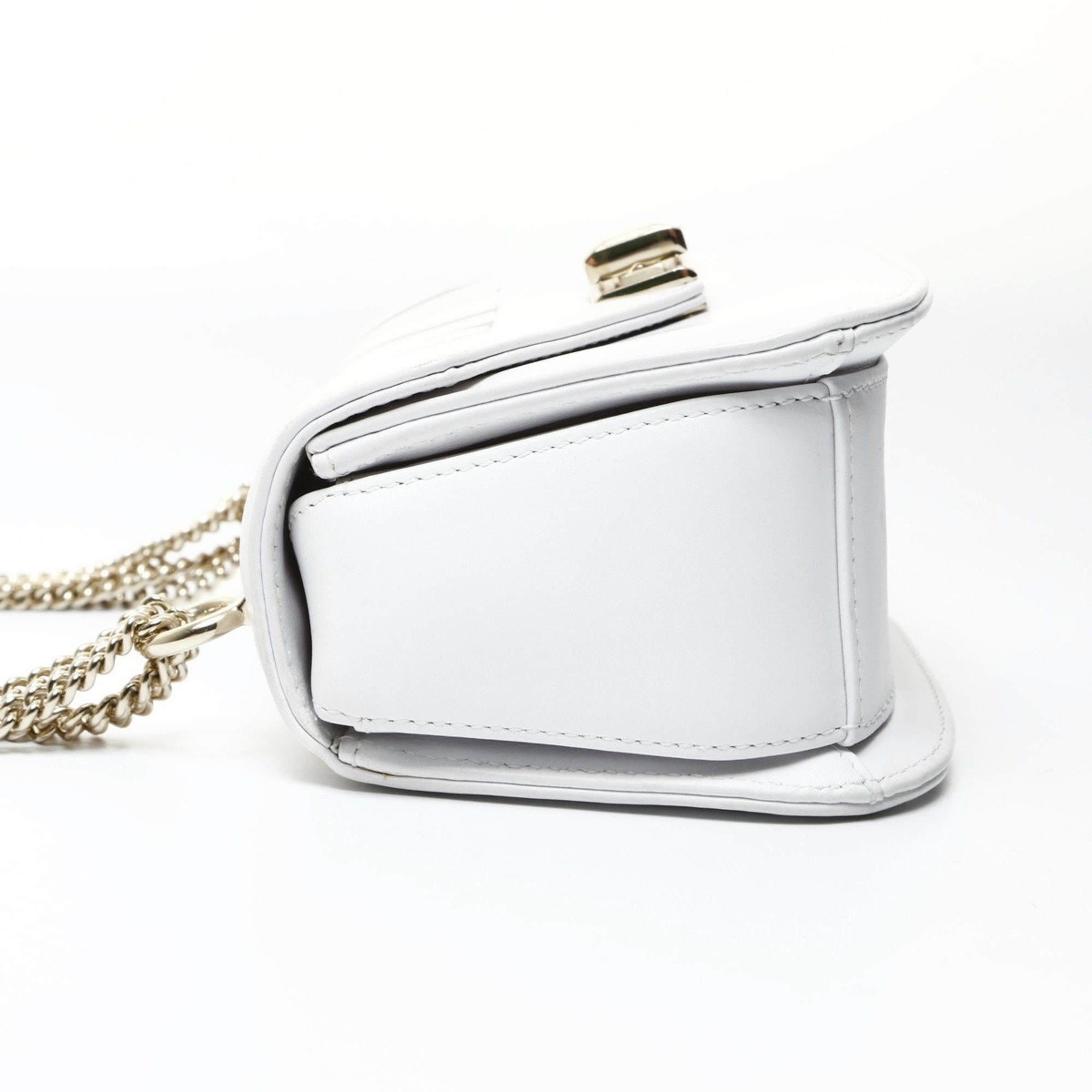 Valentino Valentino Small VLTN Leather Shoulder Bag in White Size ONE SIZE - 3 Thumbnail