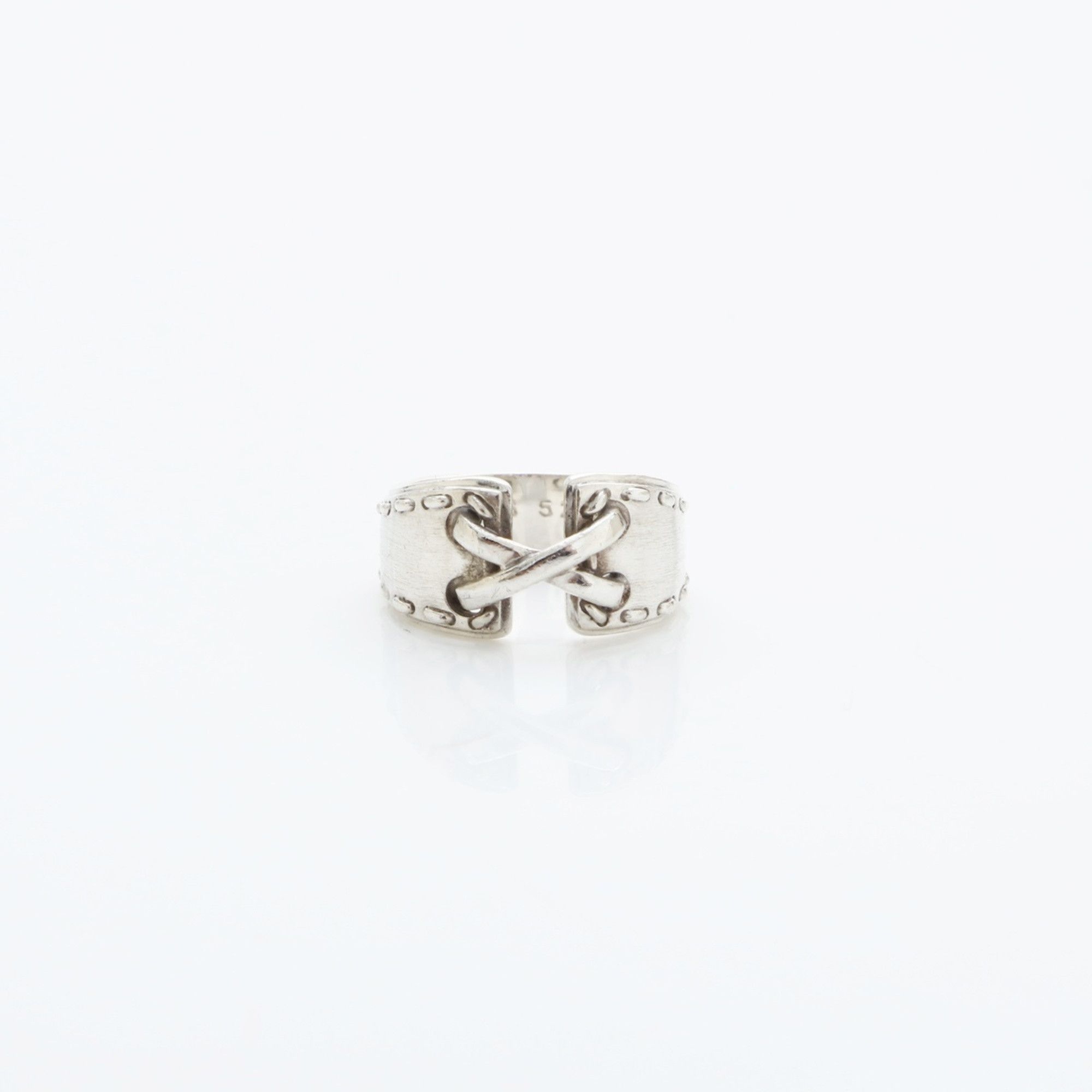 Hermes Hermes Hermès Mexico Corset Cross 925 Size 52 Silver Ring Size ONE SIZE - 2 Thumbnail