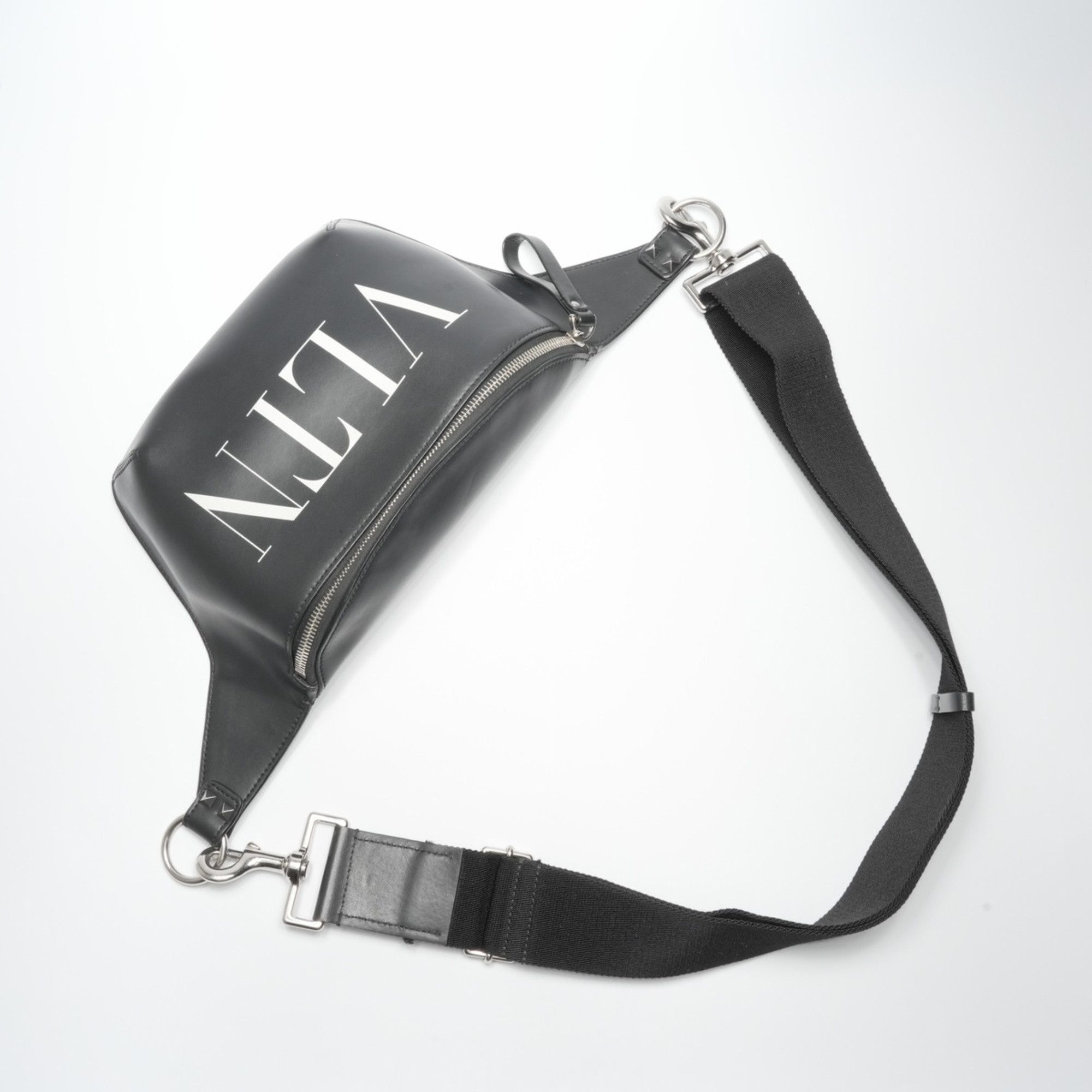 Valentino Valentino VLTN logo leather shoulder bag in black Size ONE SIZE - 12 Thumbnail