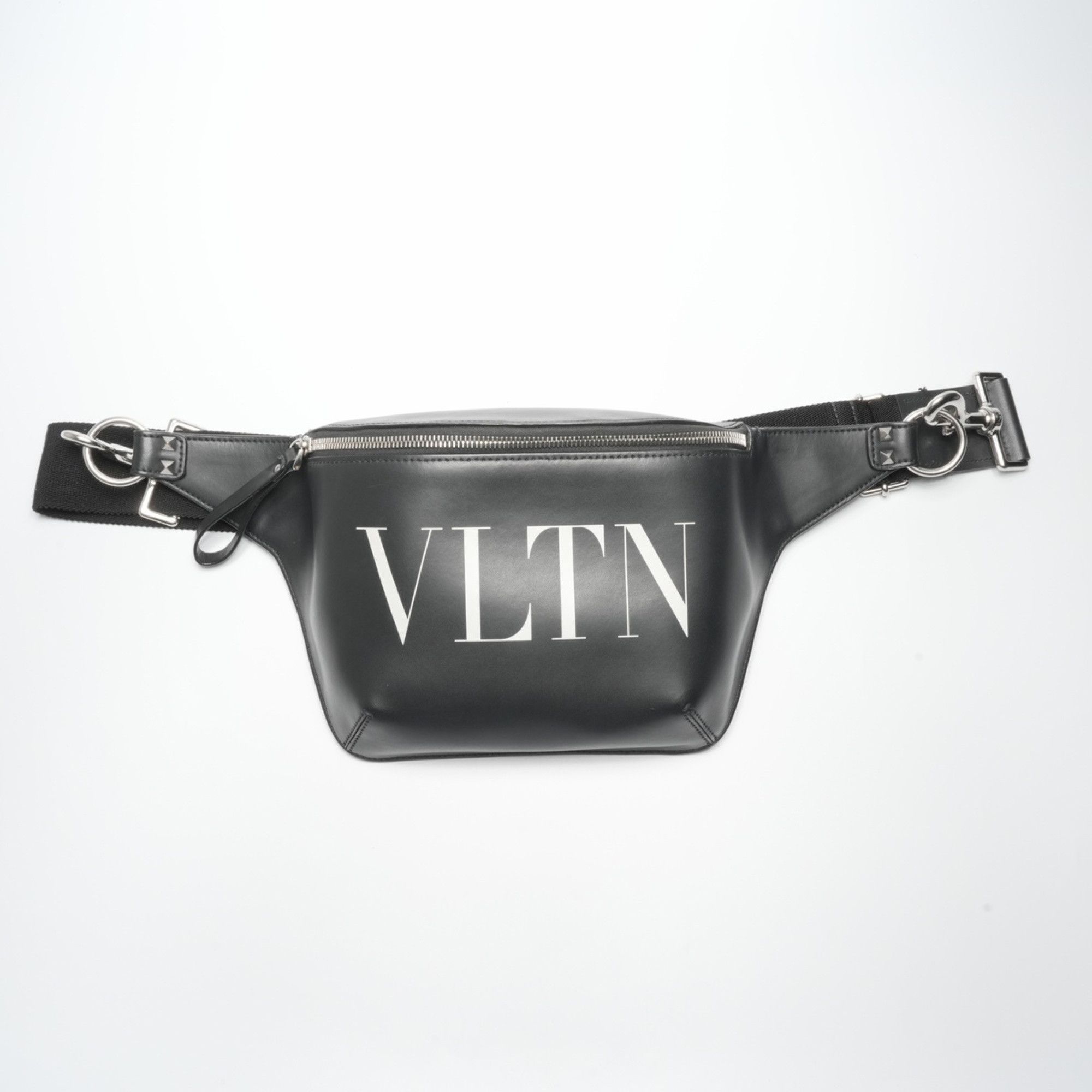 Valentino Valentino VLTN logo leather shoulder bag in black Size ONE SIZE - 2 Thumbnail