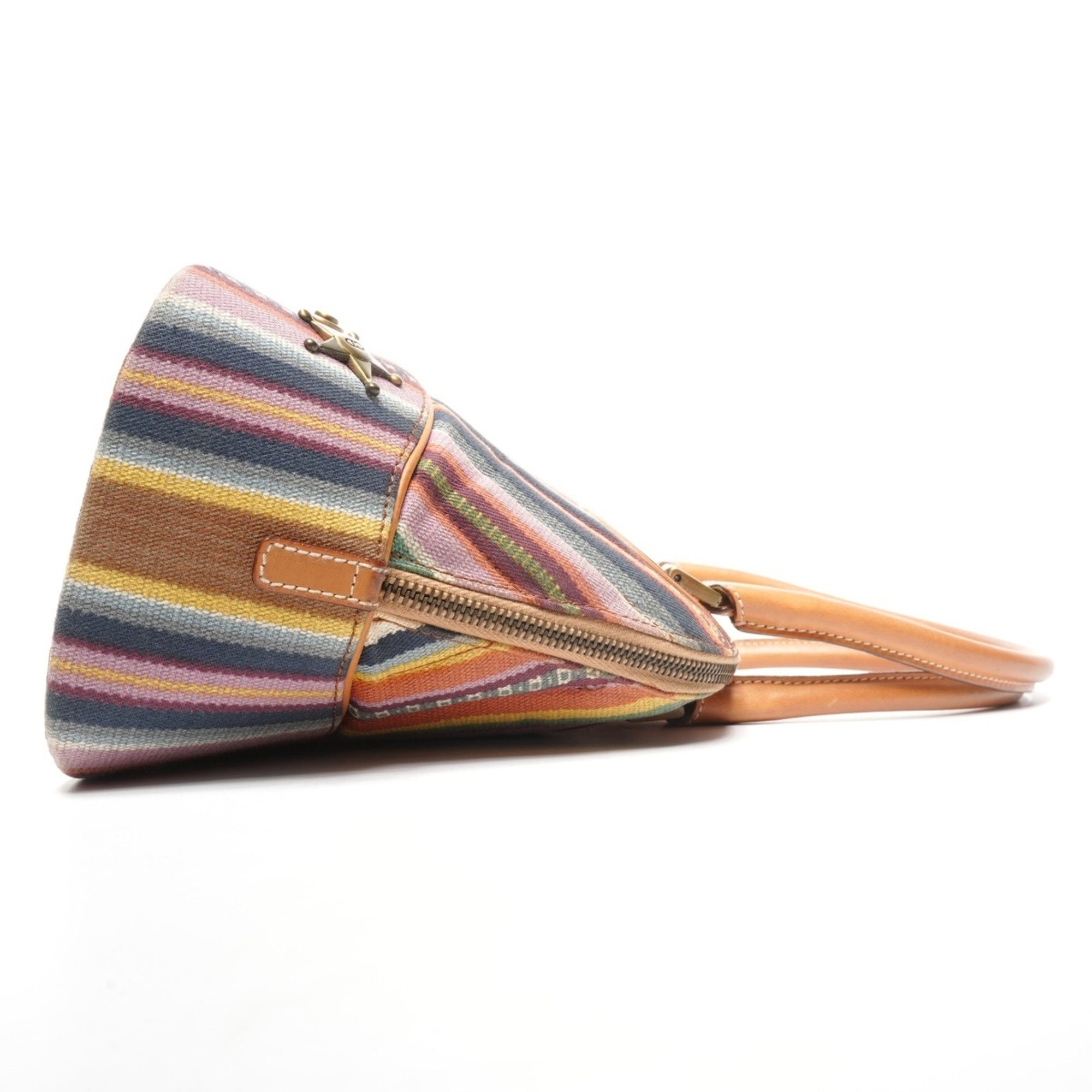 Dior Christian Dior 2002 Montaigne Cadillac John Galliano Canvas and Leather Handbag in Multicolor Size ONE SIZE - 4 Thumbnail
