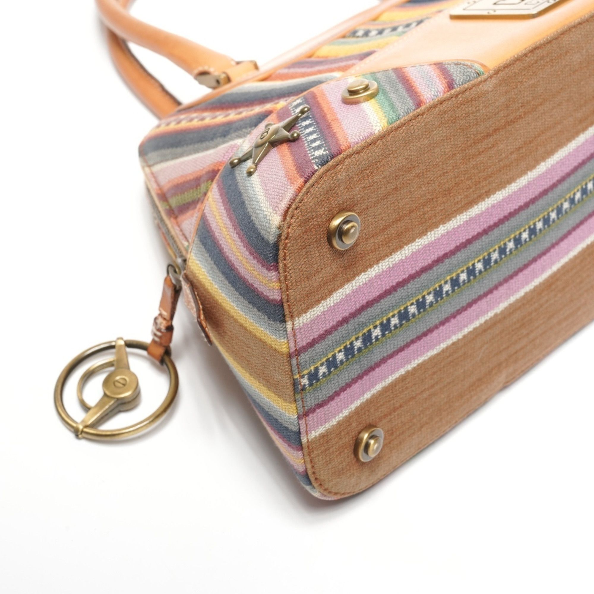 Dior Christian Dior 2002 Montaigne Cadillac John Galliano Canvas and Leather Handbag in Multicolor Size ONE SIZE - 5 Thumbnail