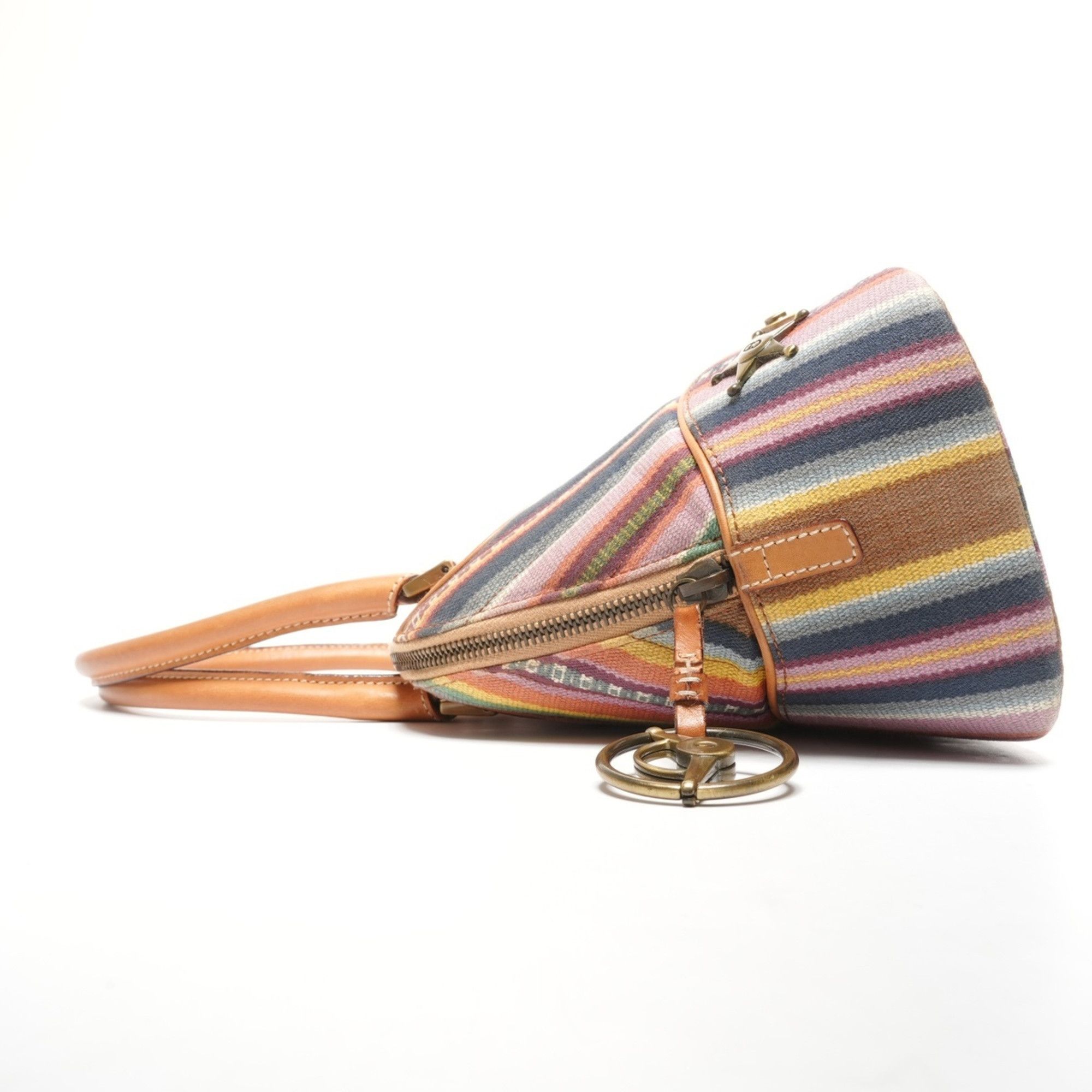 Dior Christian Dior 2002 Montaigne Cadillac John Galliano Canvas and Leather Handbag in Multicolor Size ONE SIZE - 3 Thumbnail