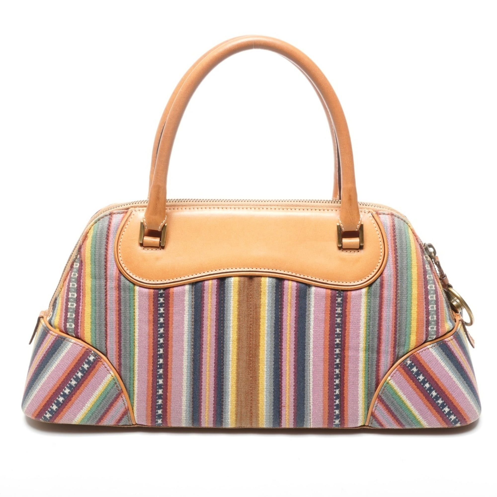 Dior Christian Dior 2002 Montaigne Cadillac John Galliano Canvas and Leather Handbag in Multicolor Size ONE SIZE - 2 Thumbnail