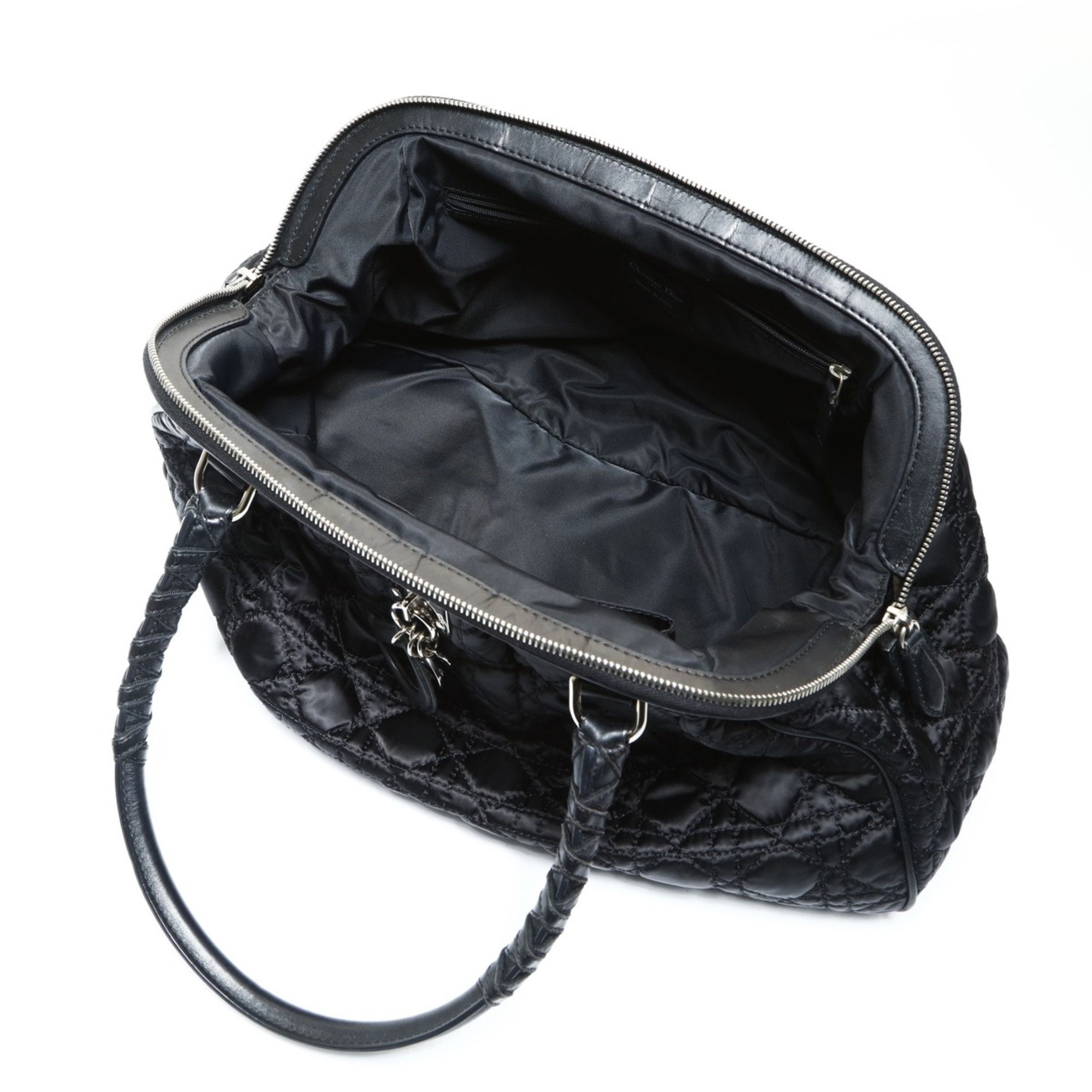 Dior Christian Dior Nylon Cannage Lovely Shoulder Bag in Black Size ONE SIZE - 12 Thumbnail