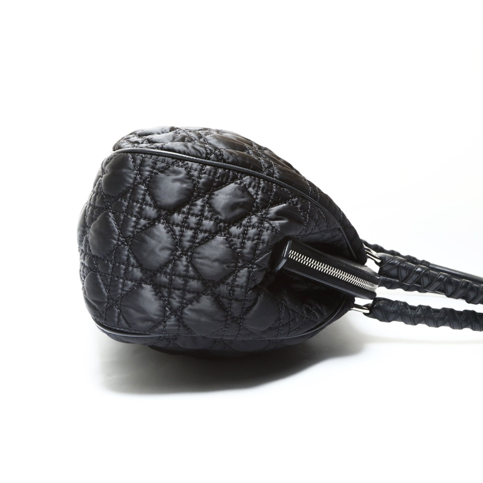 Dior Christian Dior Nylon Cannage Lovely Shoulder Bag in Black Size ONE SIZE - 4 Thumbnail