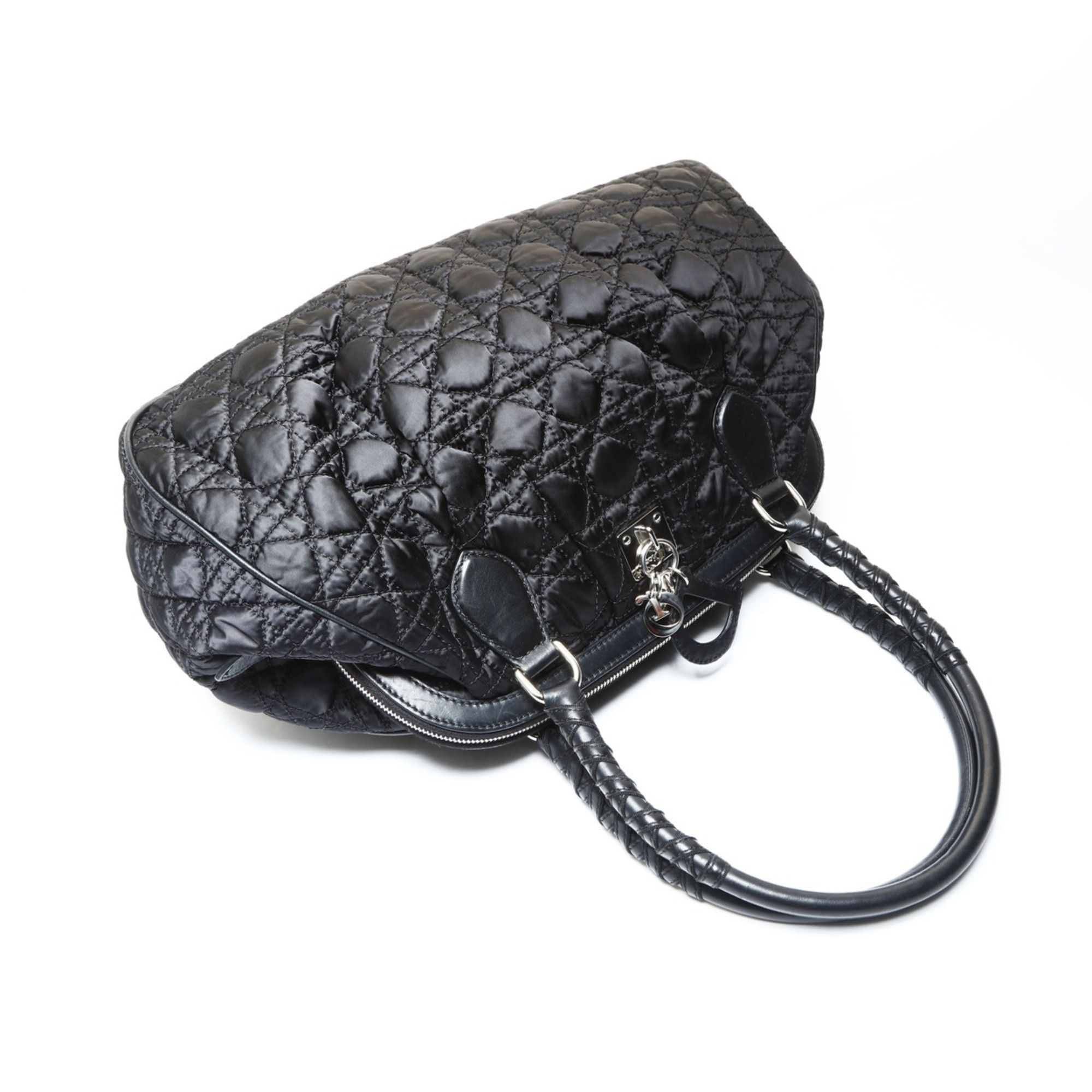 Dior Christian Dior Nylon Cannage Lovely Shoulder Bag in Black Size ONE SIZE - 9 Thumbnail