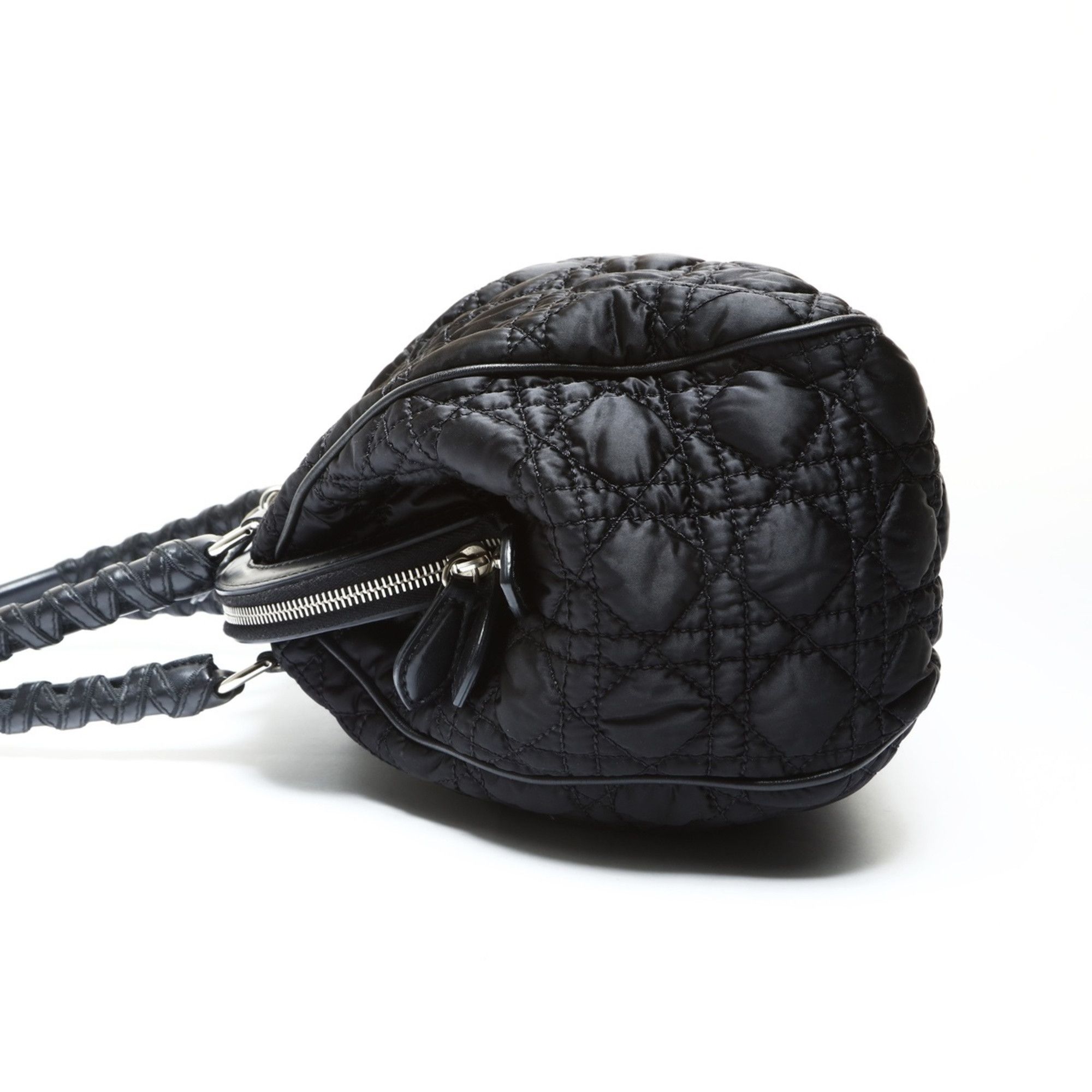 Dior Christian Dior Nylon Cannage Lovely Shoulder Bag in Black Size ONE SIZE - 3 Thumbnail