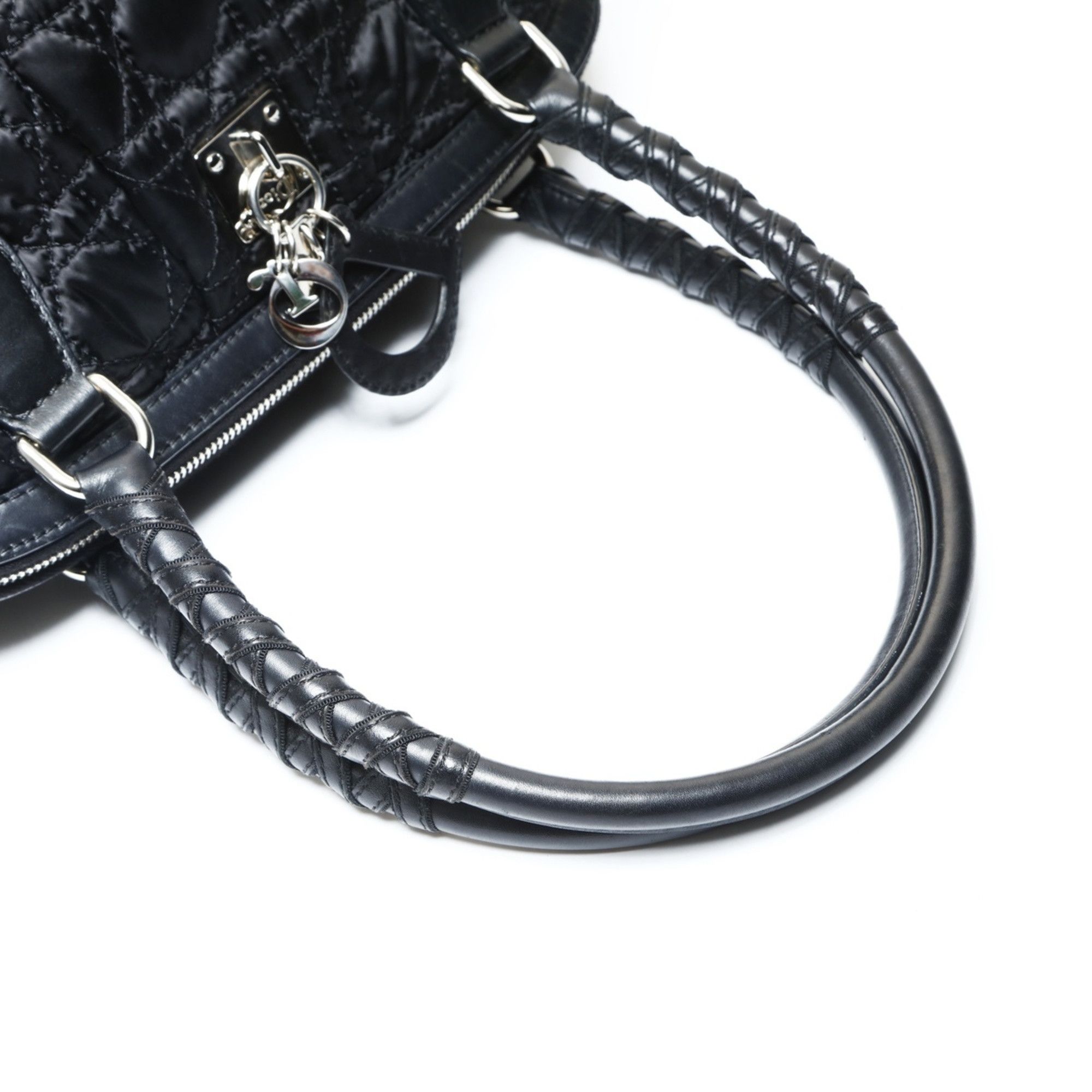 Dior Christian Dior Nylon Cannage Lovely Shoulder Bag in Black Size ONE SIZE - 13 Thumbnail