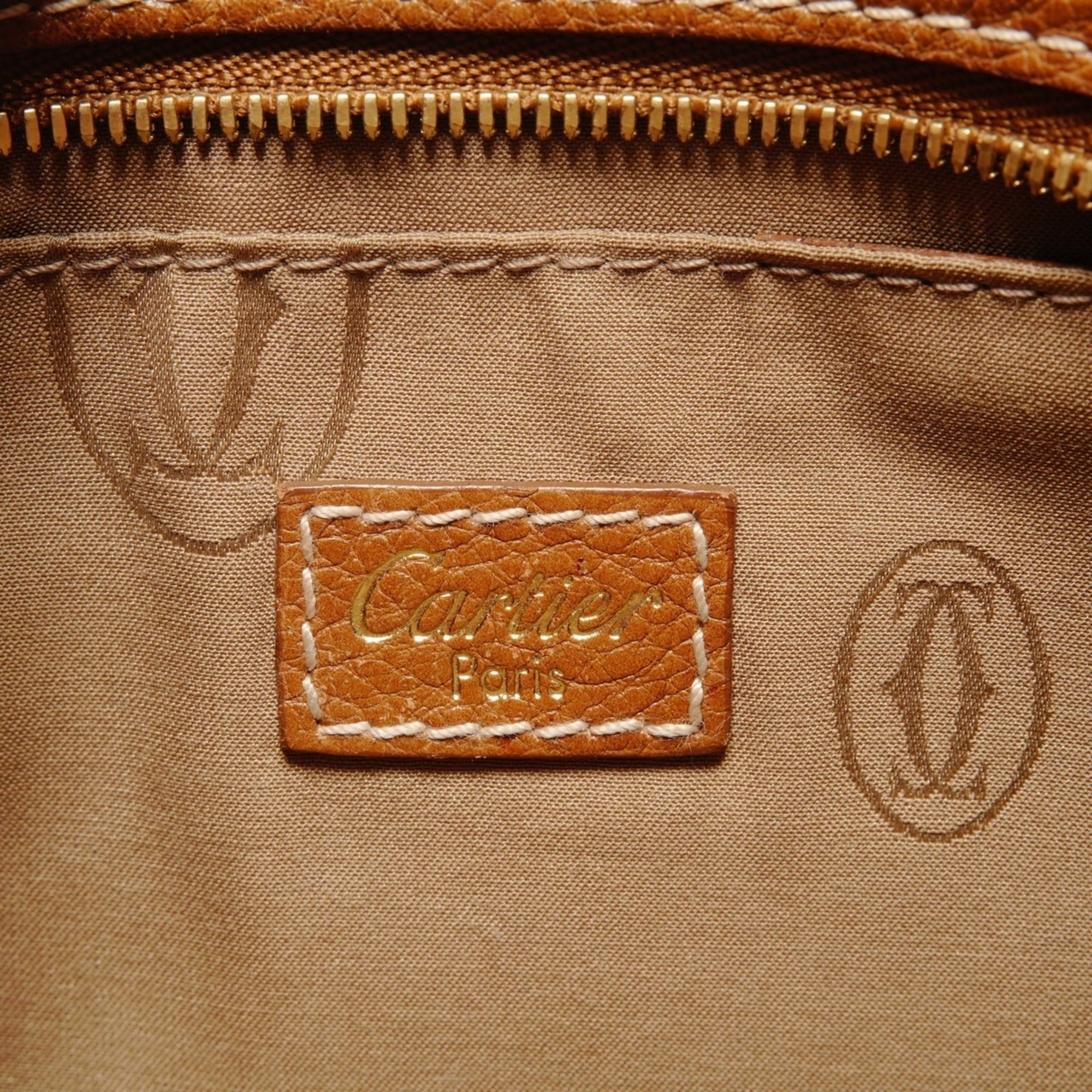 Cartier Cartier Marcello de Pouch Handbag in Brown Leather Size ONE SIZE - 9 Thumbnail