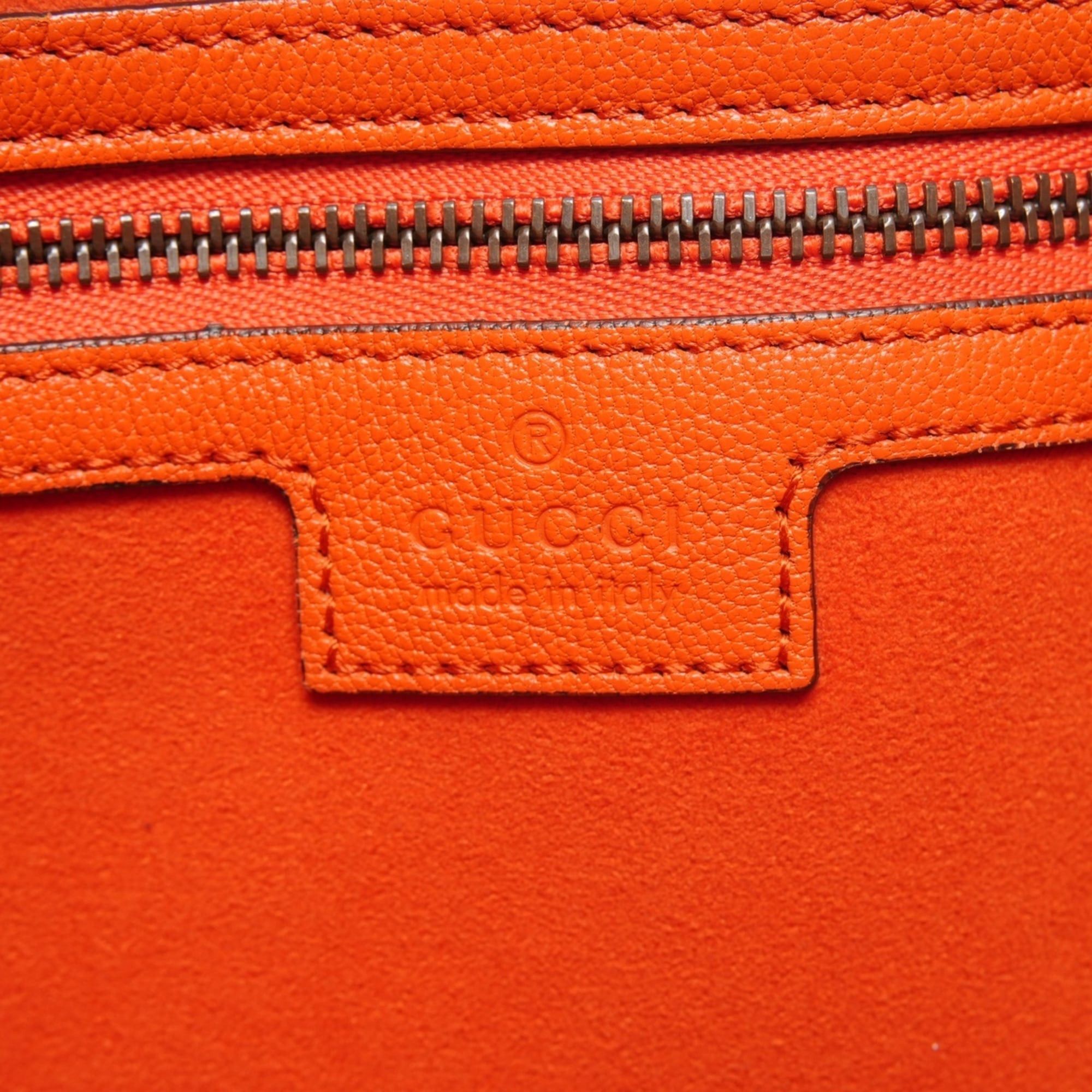 Gucci Gucci Aphrodite Large Leather Shoulder Bag in Orange Size ONE SIZE - 9 Thumbnail