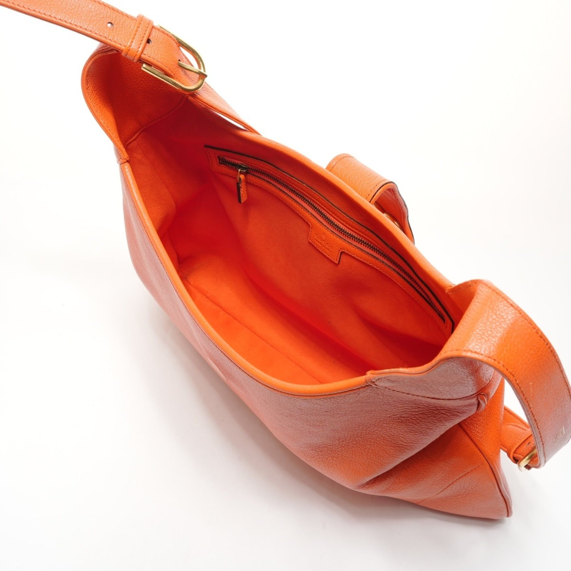 Gucci Gucci Aphrodite Large Leather Shoulder Bag in Orange Size ONE SIZE - 11 Thumbnail