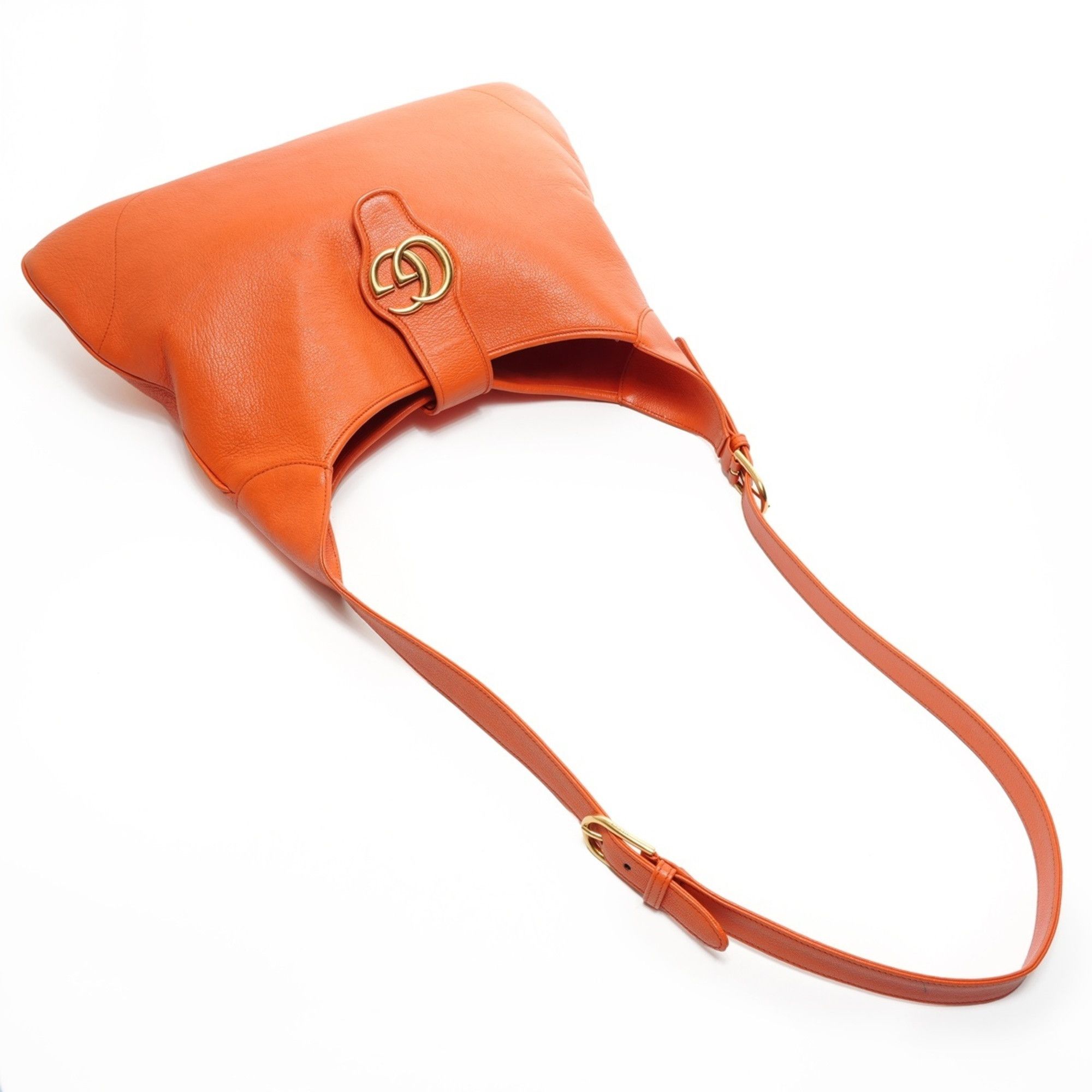 Gucci Gucci Aphrodite Large Leather Shoulder Bag in Orange Size ONE SIZE - 8 Thumbnail